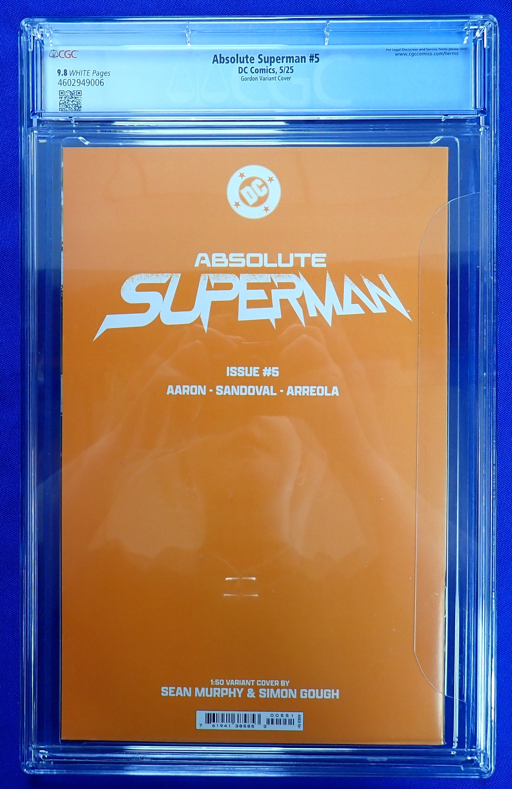 Absolute Superman #5 (2025) - CGC 9.8 - Gordon Variant Cover