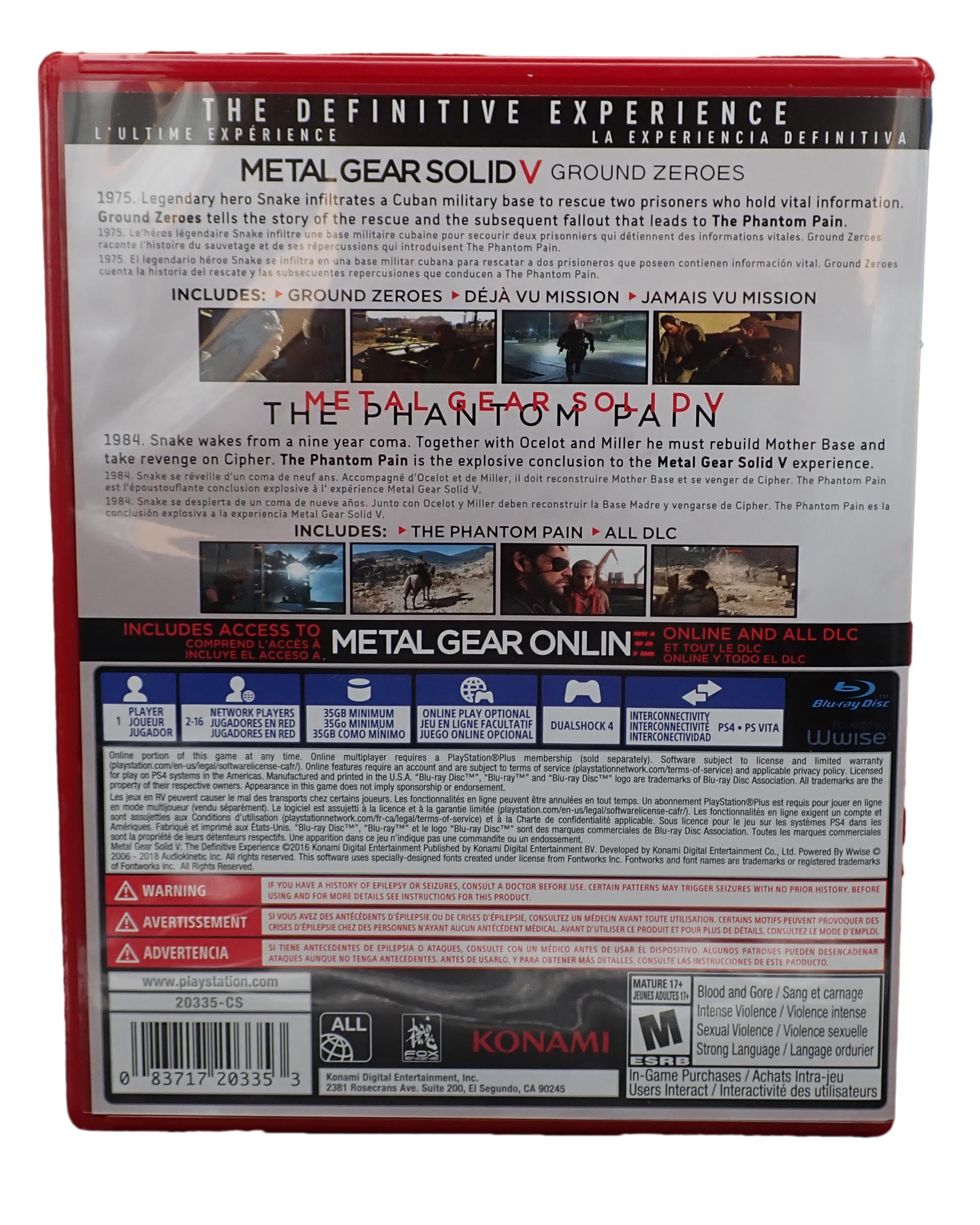 Metal Gear Solid V - The Definitive Experience [Playstation Hits] - PS4