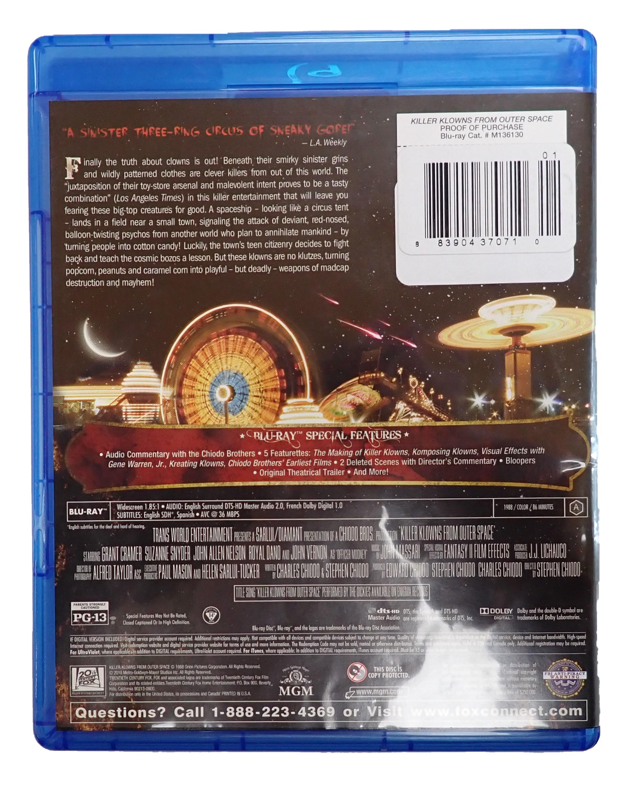 Killer Klowns From Outer Space - [Blu-Ray]