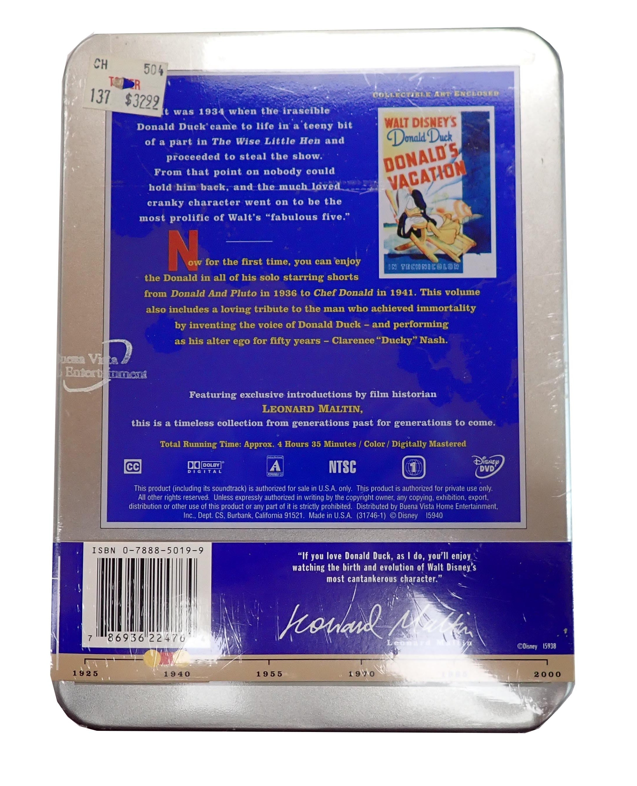 Walt Disney Treasures: The Chronological Donald Vol. 1 - SEALED [DVD]