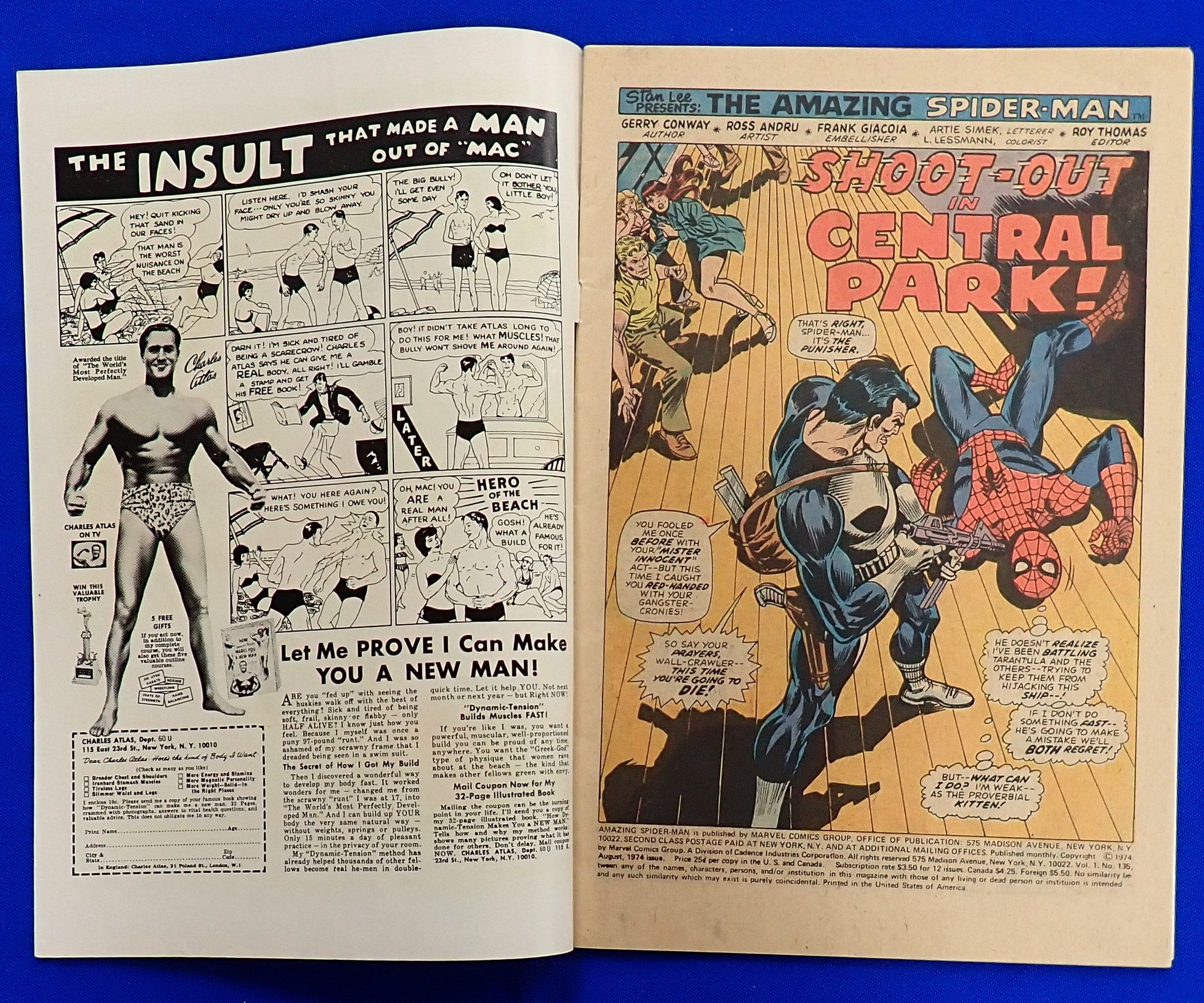 Amazing Spider-Man #135 (1974) - FN+/VF (6.5-7.0) - 3nd Punisher App.