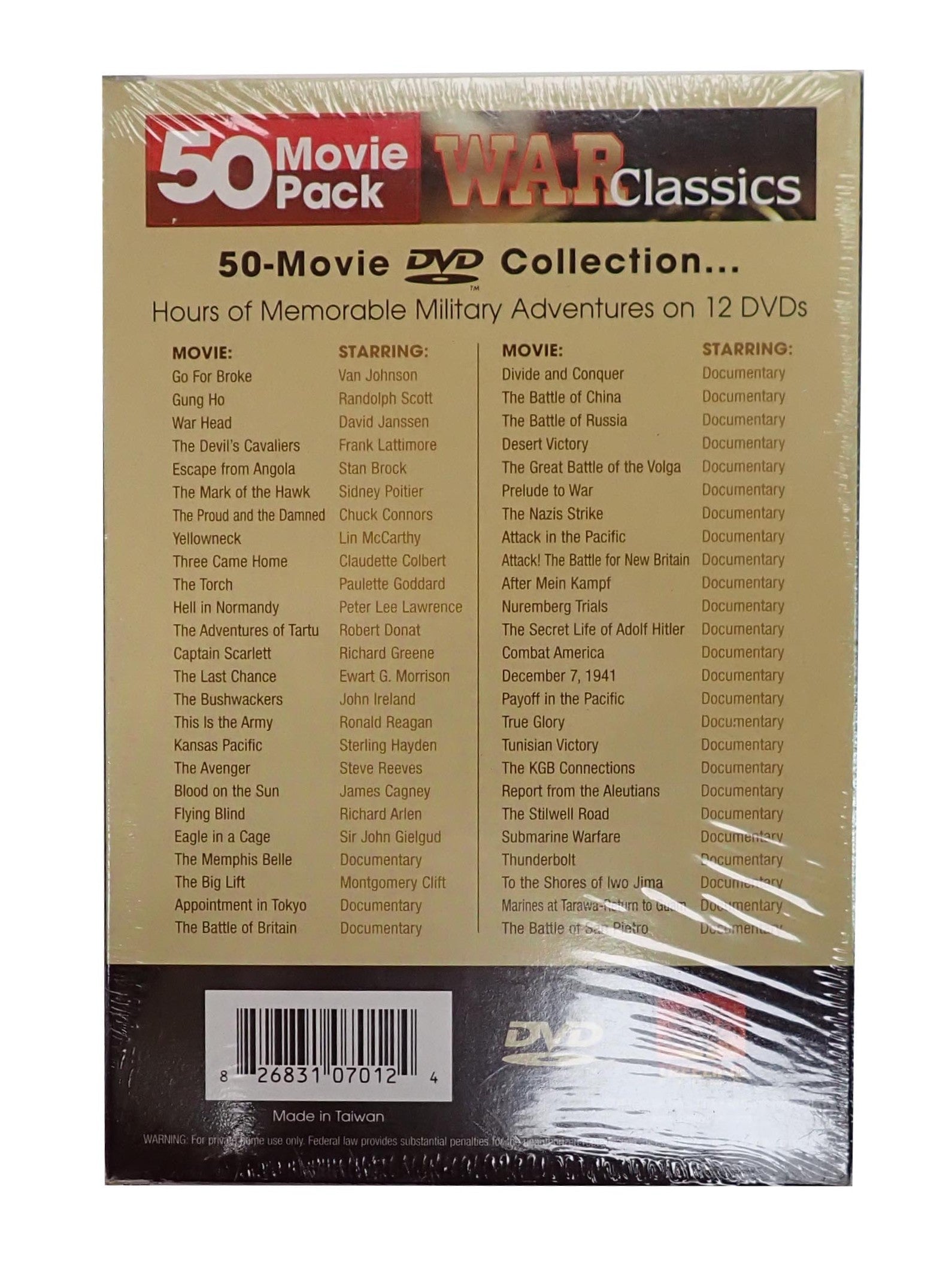 War Classics: 50 Movie Pack - SEALED [DVD]