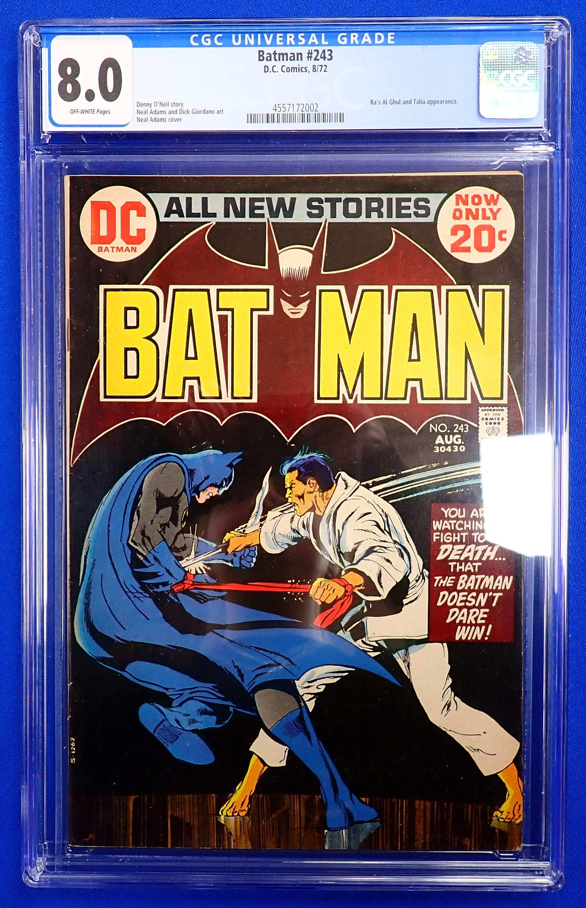 Batman #243 (1972) - CGC 8.0 - Ra's Al Ghul & Talia App.