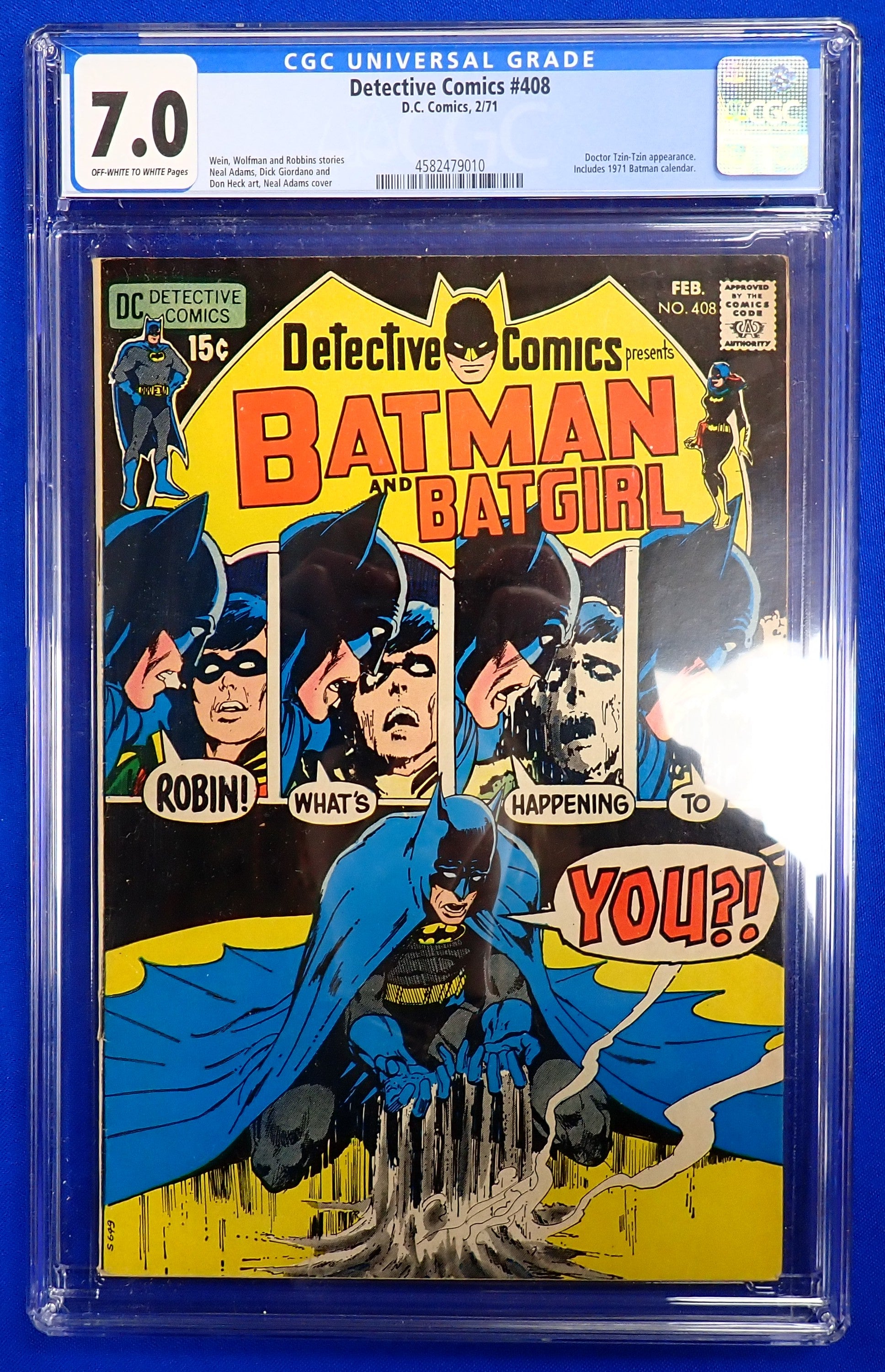 Detective Comics #408 (1971) - CGC 7.0 - Doctor Tzin-Tzin App.