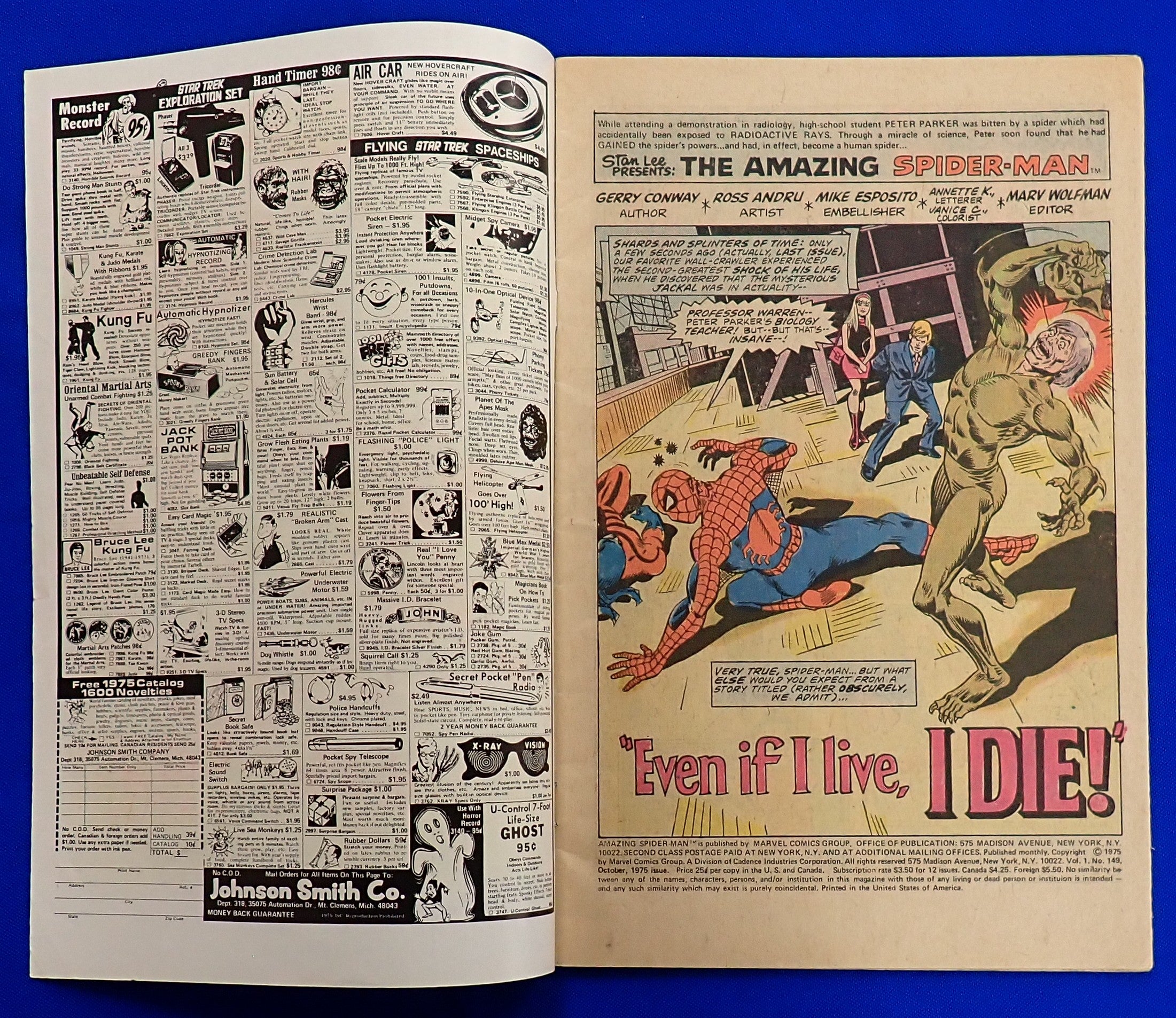 Amazing Spider-Man #149 (1974) - FN+ (6.5) - 1st of Peter's Clone