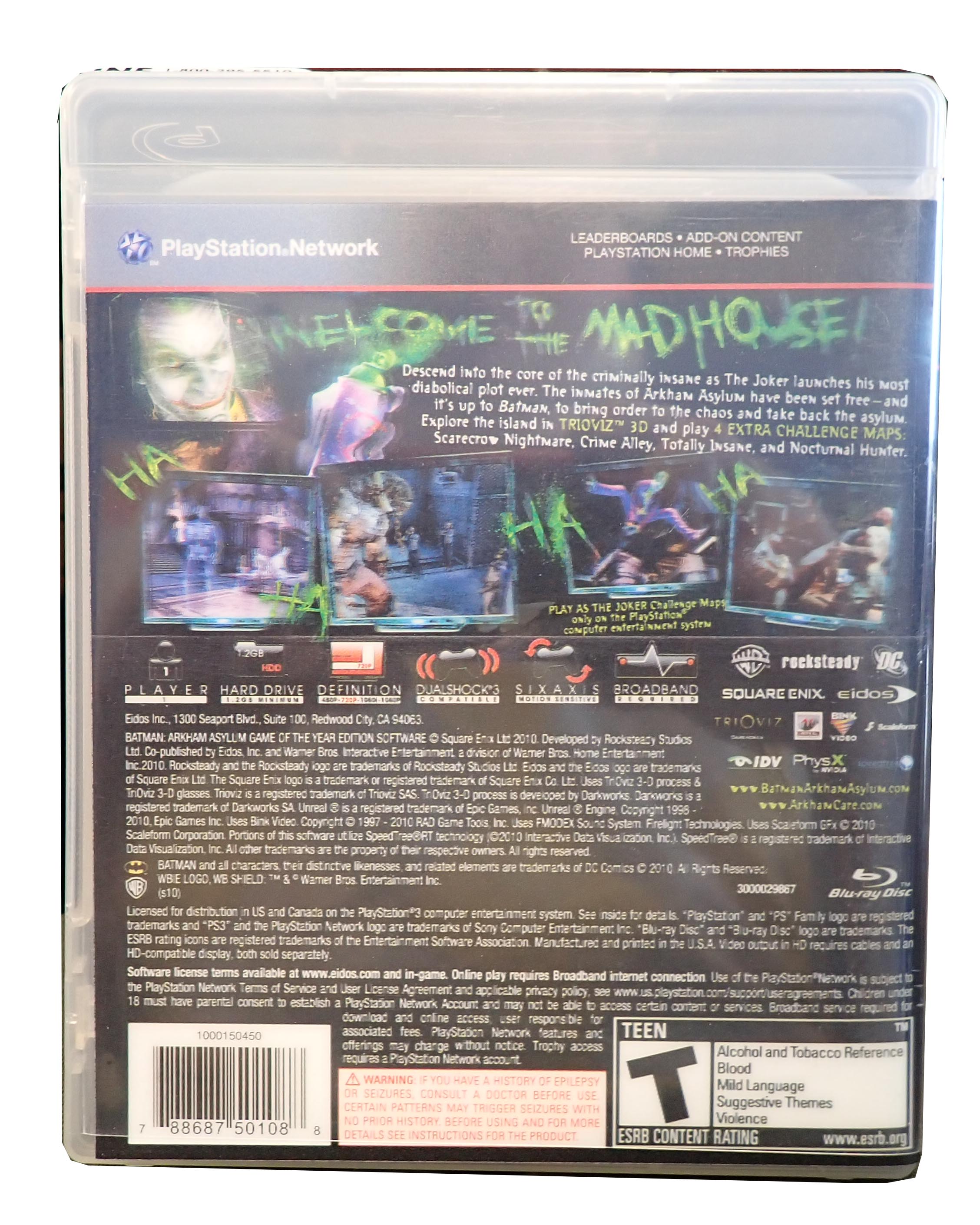 Batman Arkham Asylum [GOTY 3D Glasses] - PS3