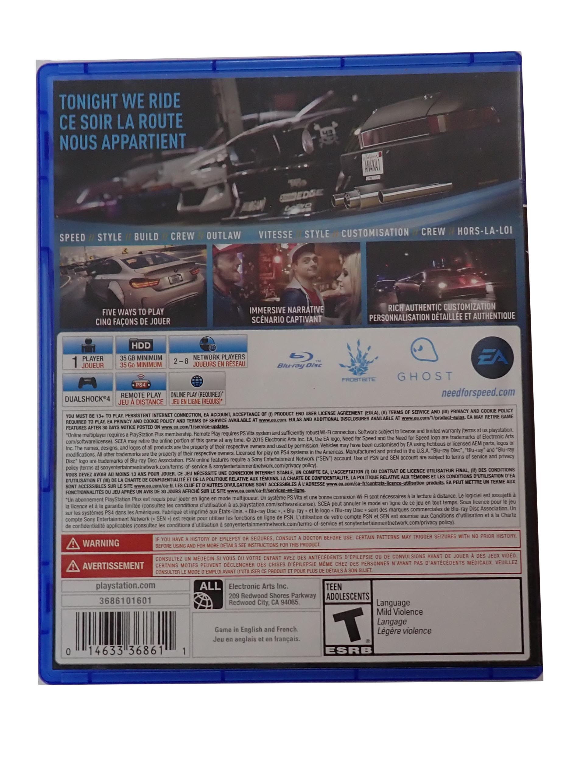 Need For Speed - PS4