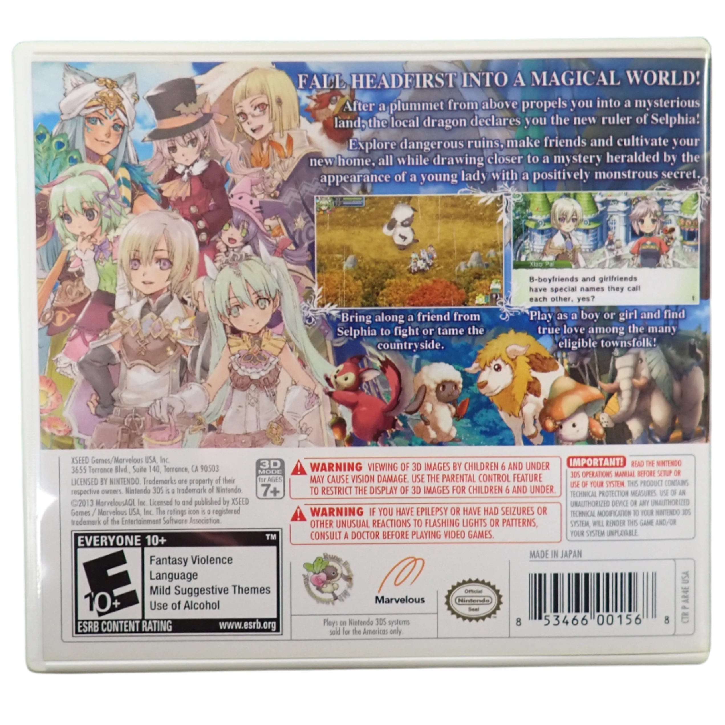 Rune Factory 4 - 3DS