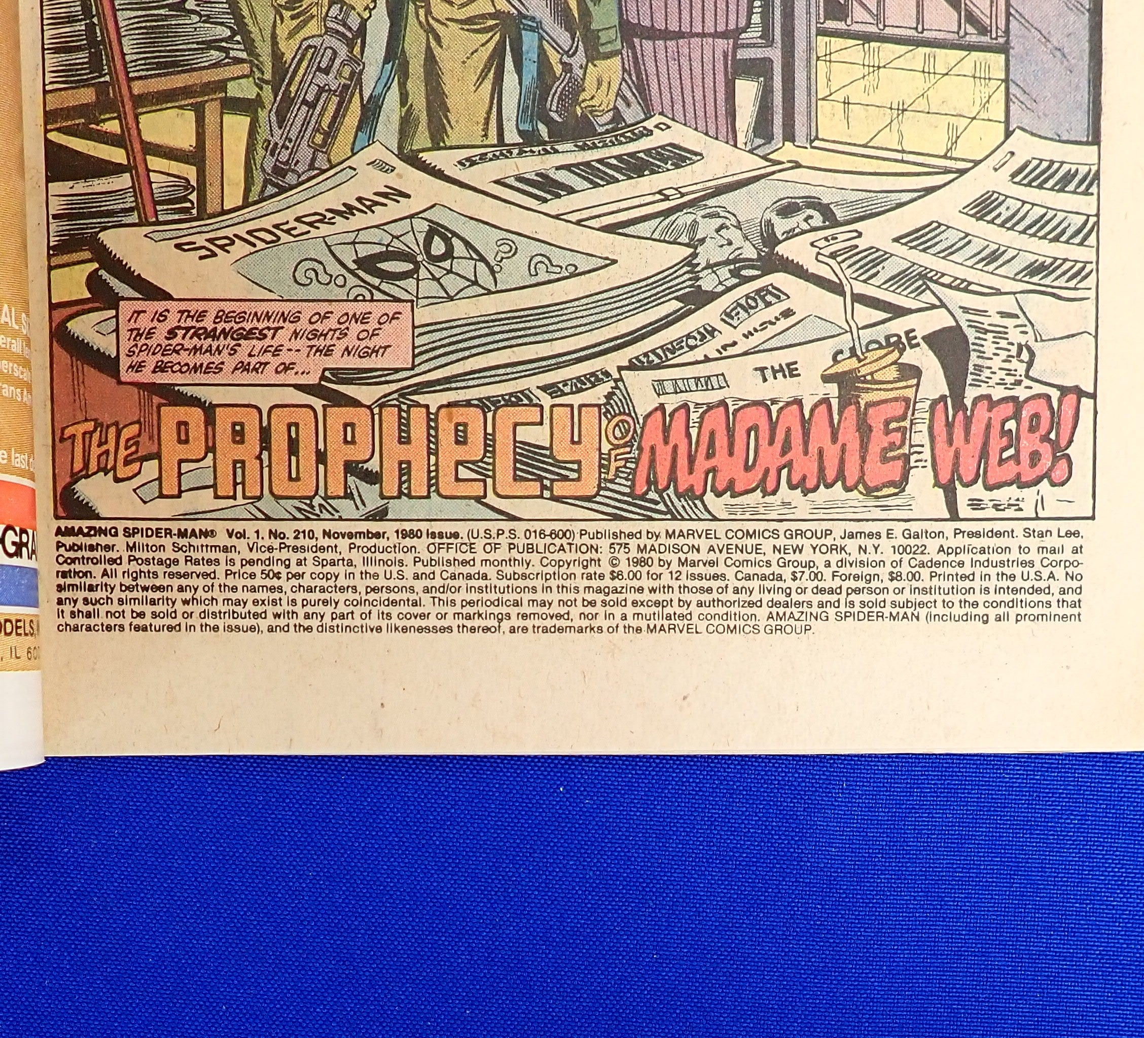 Amazing Spider-Man #210 (1980) - VF (8.0) - 1st App. Madame Web