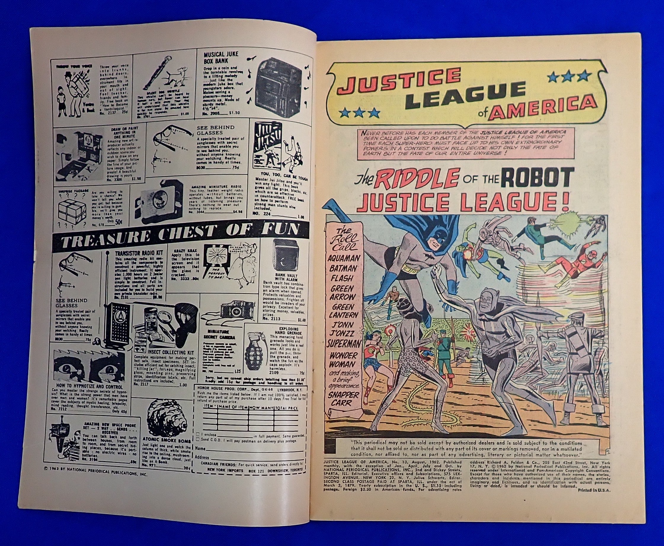 JLA #13 (1962) - FN/FN+ (6.0-6.5) - Silver Age Issue
