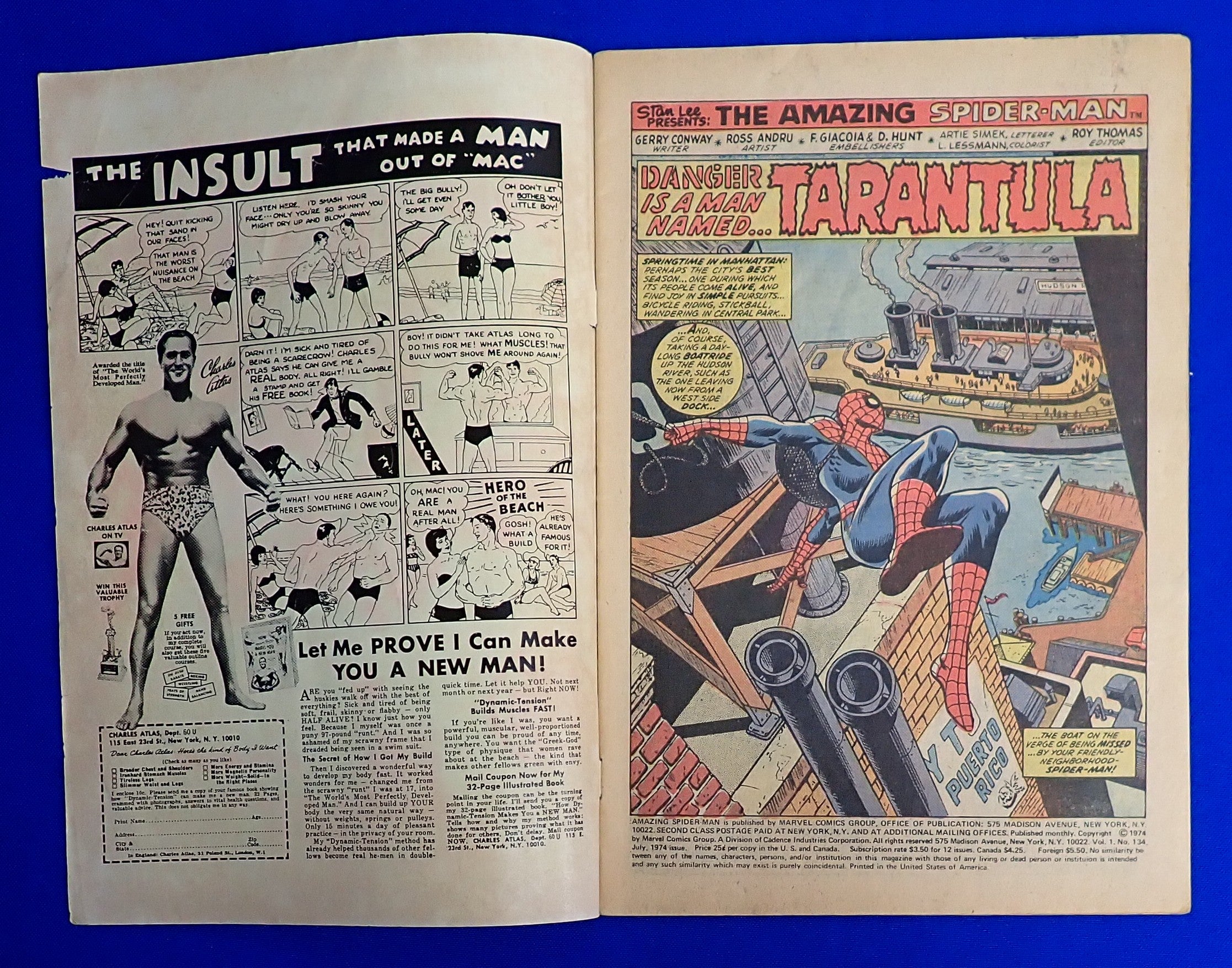 Amazing Spider-Man #134 (1974) - GD/VG (3.0) - 1st App. Tarantula & 2nd Punisher