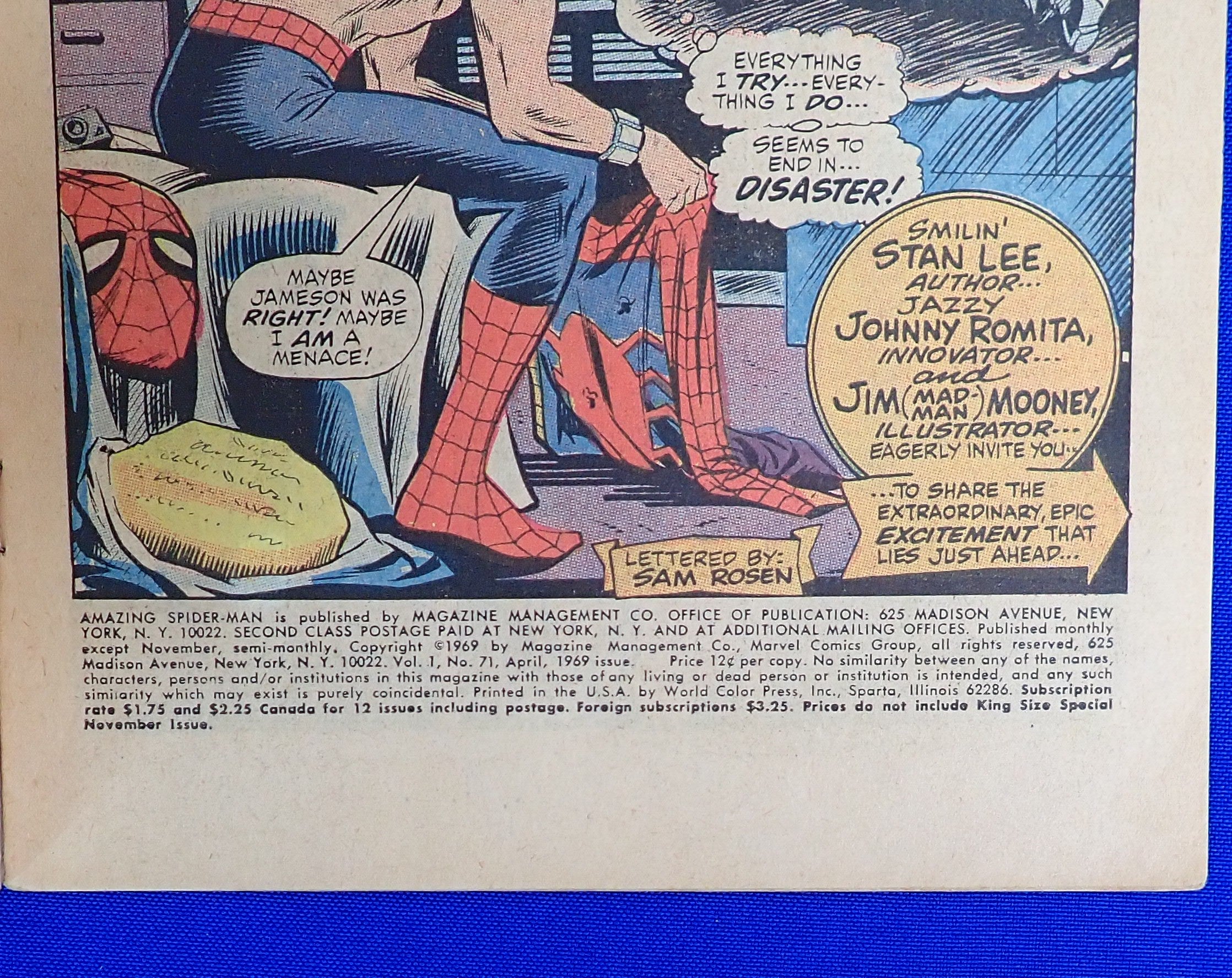 Amazing Spider-Man #71 (1969) - VG- (3.5) - Silver Age Issue
