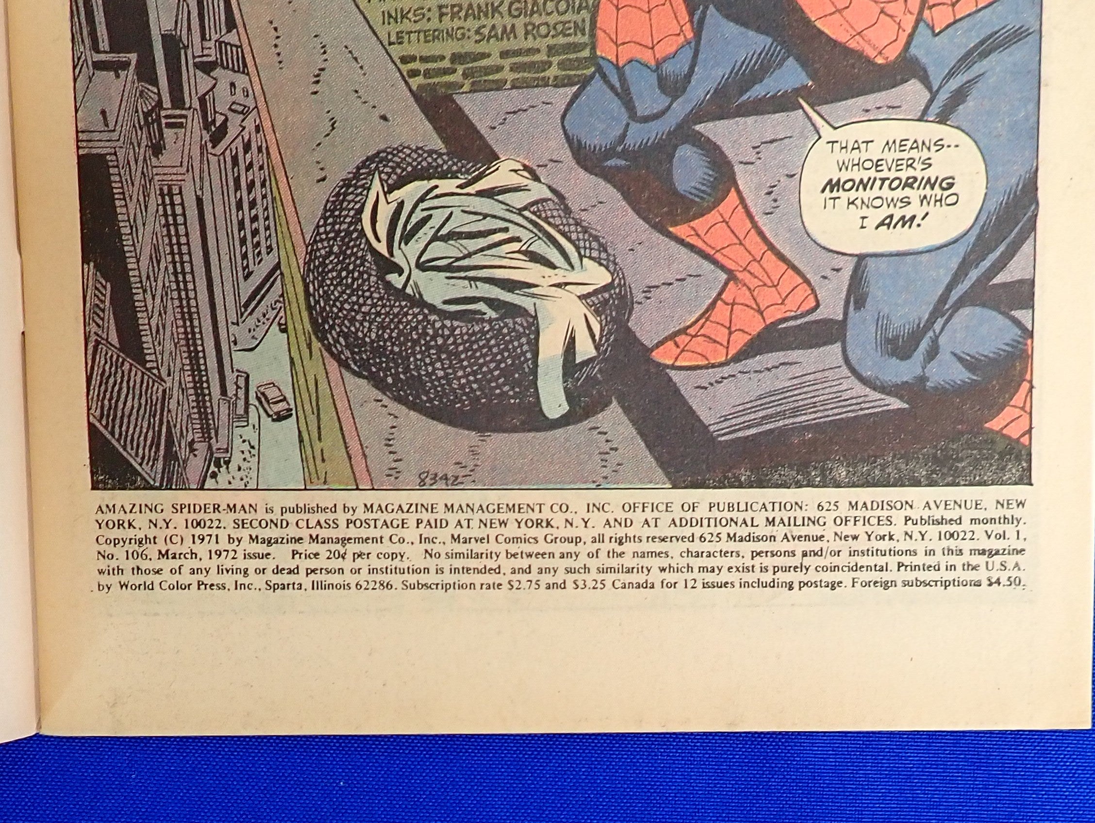 Amazing Spider-Man #106 (1972) - VF/VF+ (8.0-8.5) - Bronze Age Issue