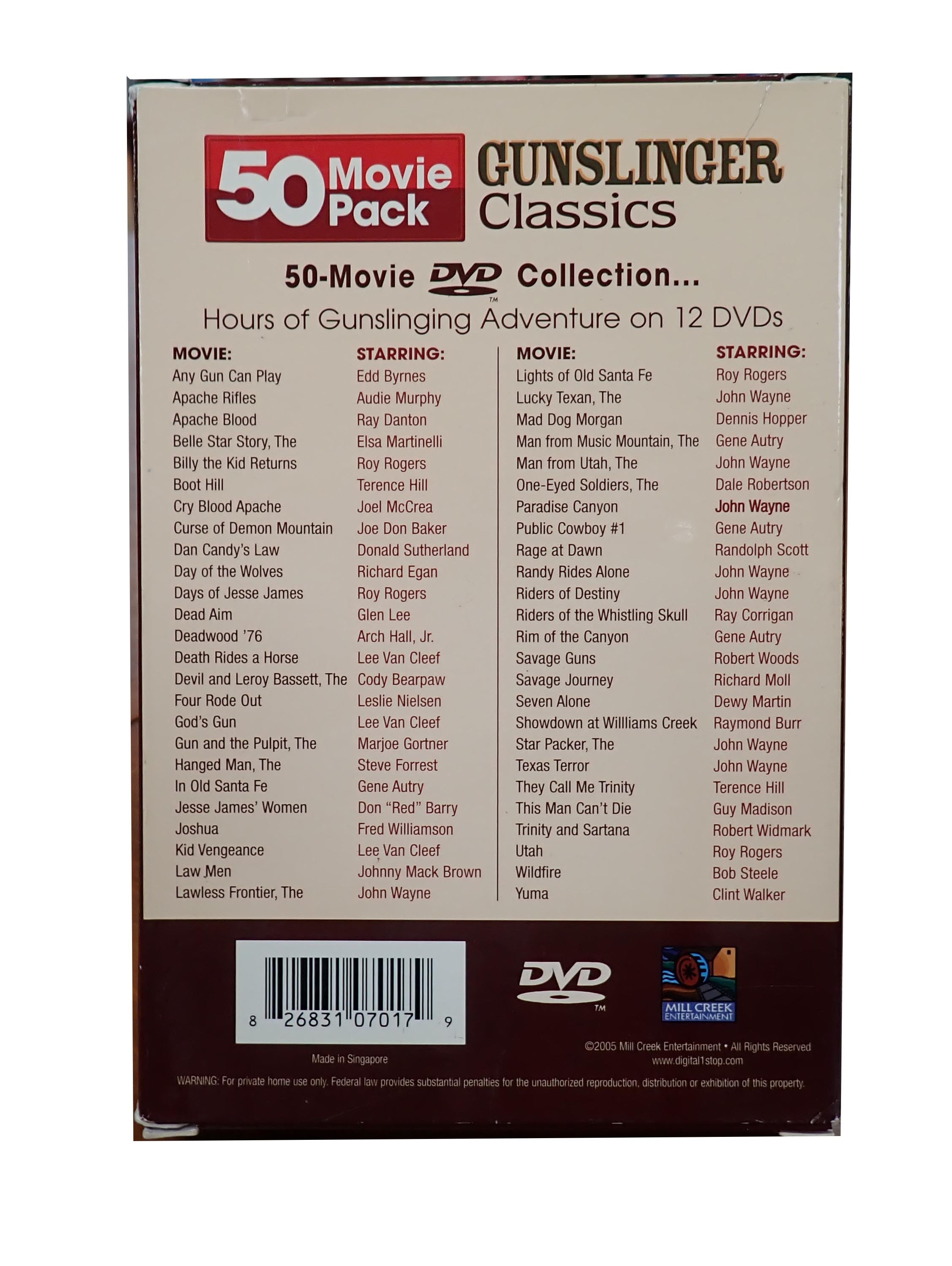 Gunslinger Classics 50 Movie Pack - [DVD]