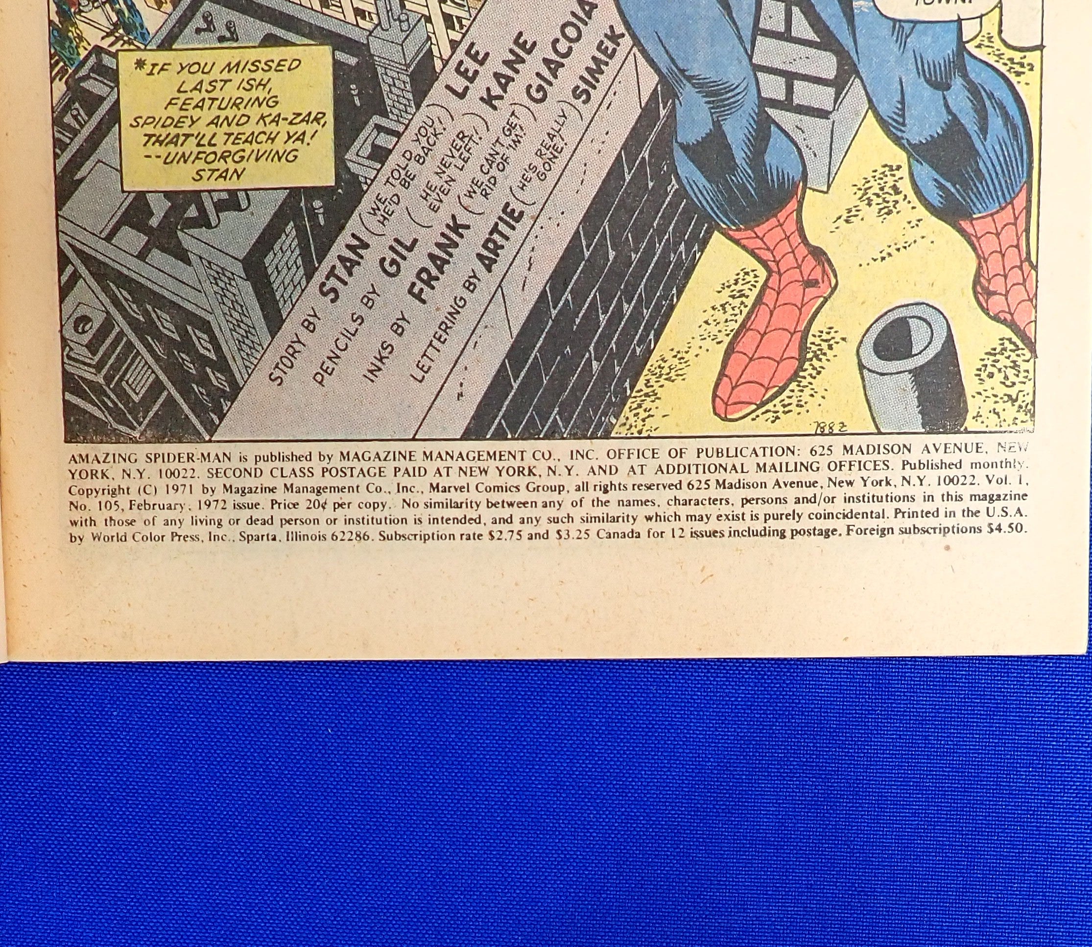 Amazing Spider-Man #105 (1972) - VF- (7.5) - Bronze Age Issue