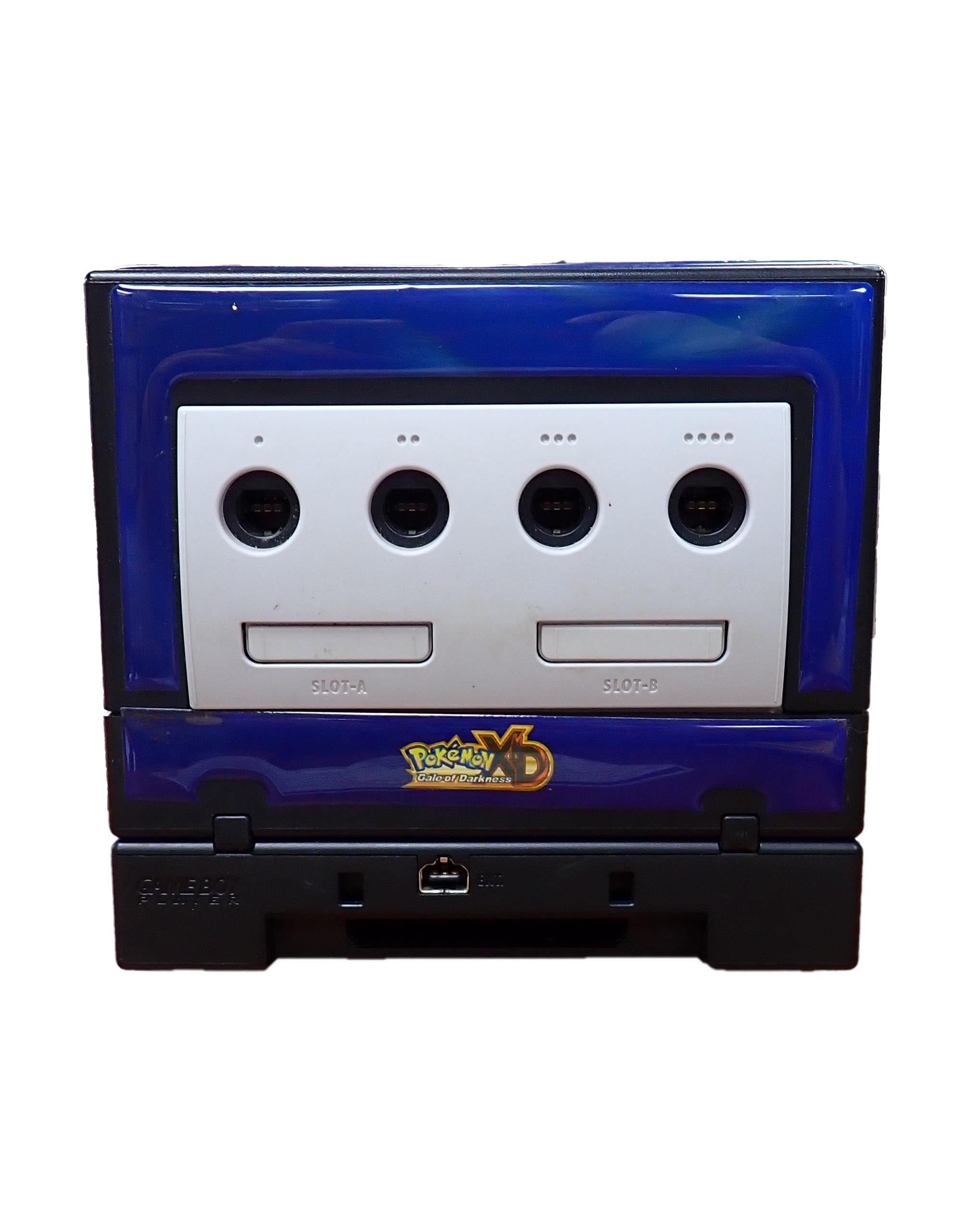 Nintendo GameCube Console - Black with Gale of Darkness Promo Skin and GBA Player