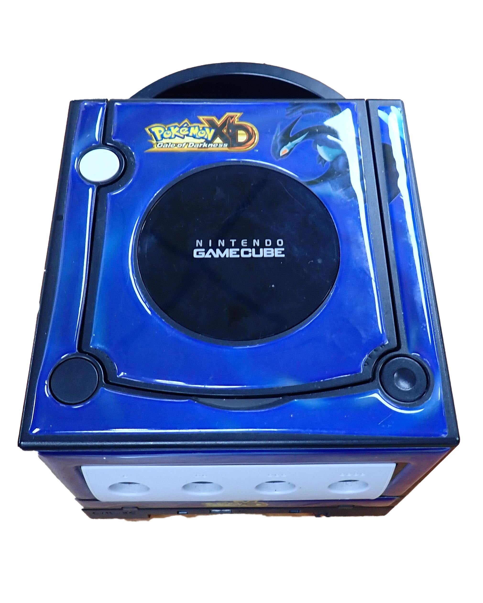 Nintendo GameCube Console - Black with Gale of Darkness Promo Skin and GBA Player