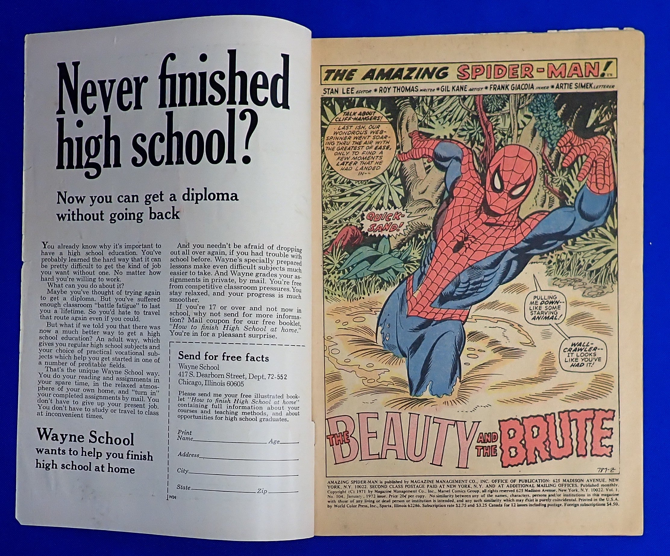 Amazing Spider-Man #104 (1972) - GD/GD+ (2.0-2.5) - Bronze Age Issue