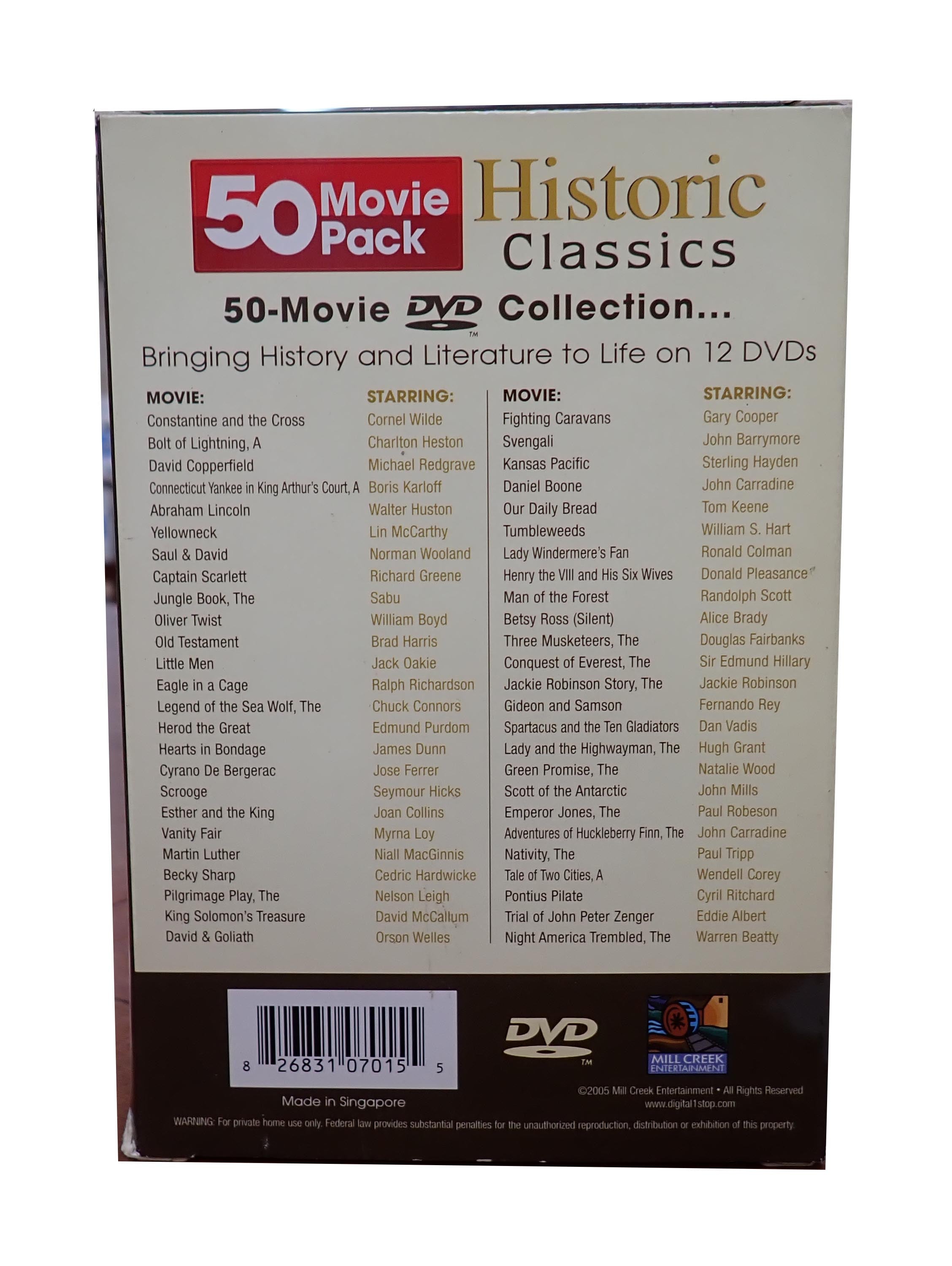 Historic Classics 50 Movie Pack - [DVD]