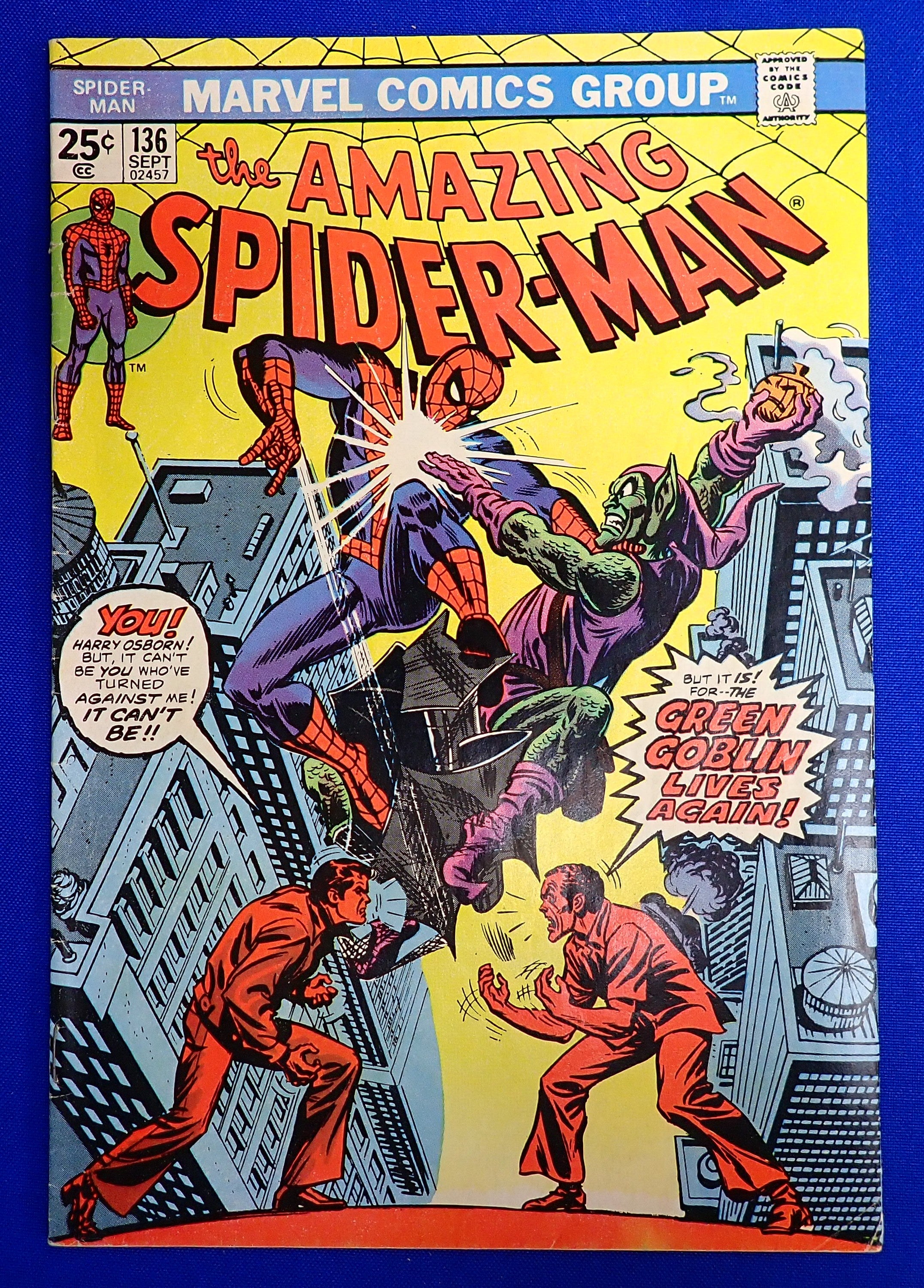 Amazing Spider-Man #136 (1974) - VG/VG+ (4.0-4.5) - 1st App. Harry Osborne as Green Goblin