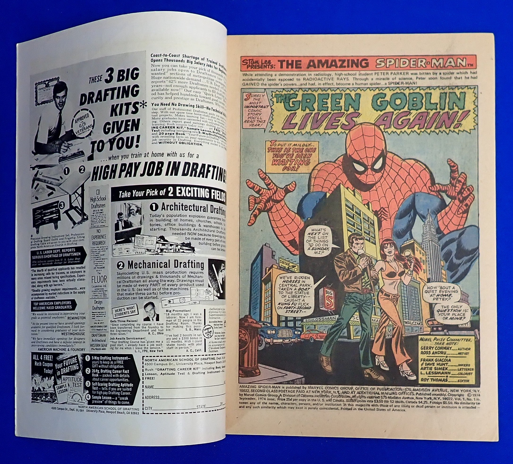 Amazing Spider-Man #136 (1974) - VG/VG+ (4.0-4.5) - 1st App. Harry Osborne as Green Goblin