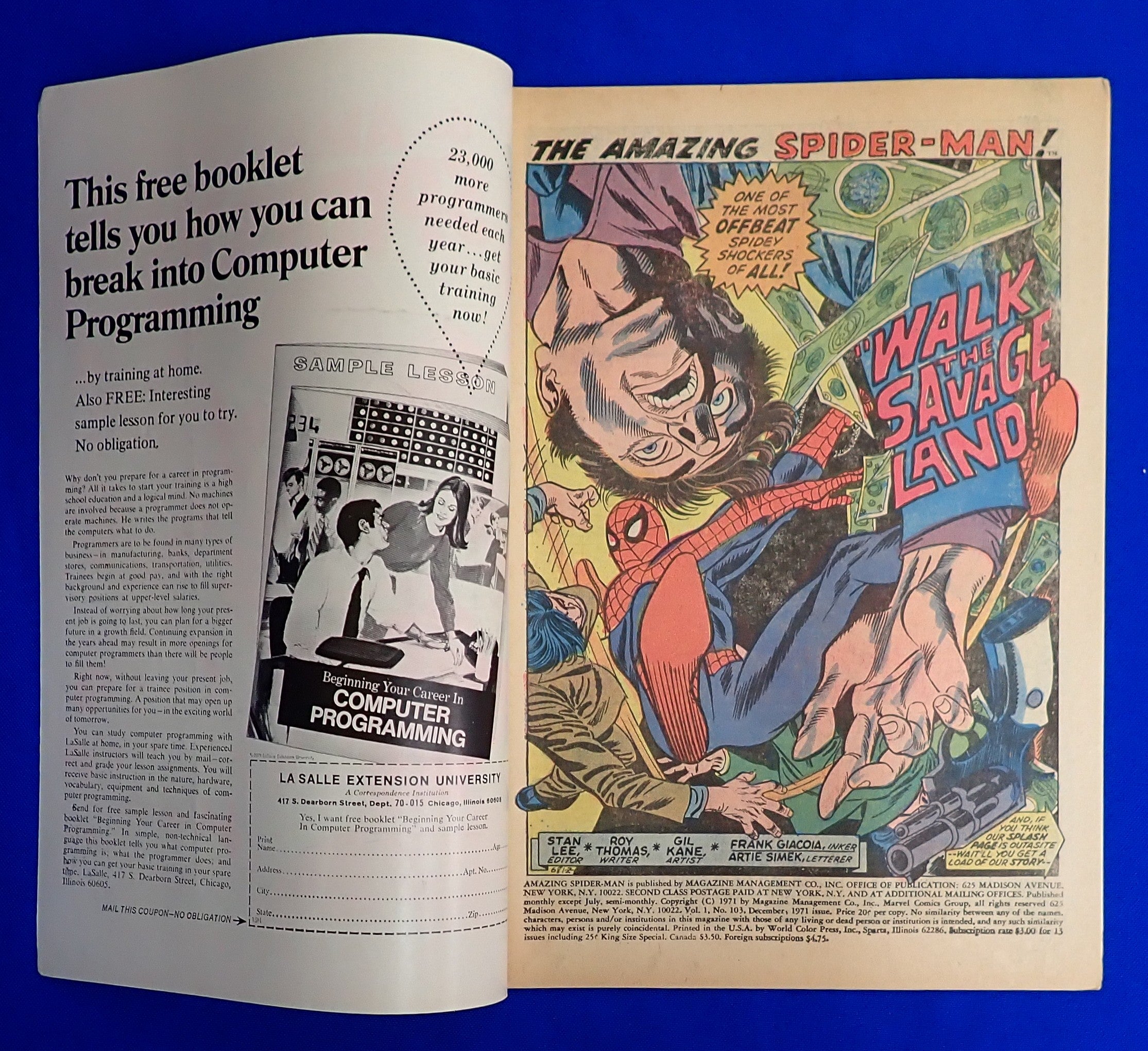Amazing Spider-Man #103 (1971) - FN/FN- (5.5-6.0) - 1st App. Gog
