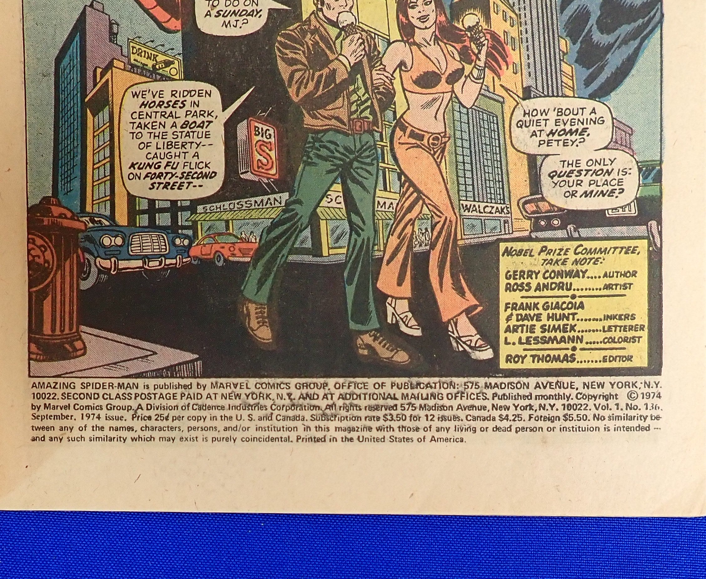Amazing Spider-Man #136 (1974) - VG/VG+ (4.0-4.5) - 1st App. Harry Osborne as Green Goblin