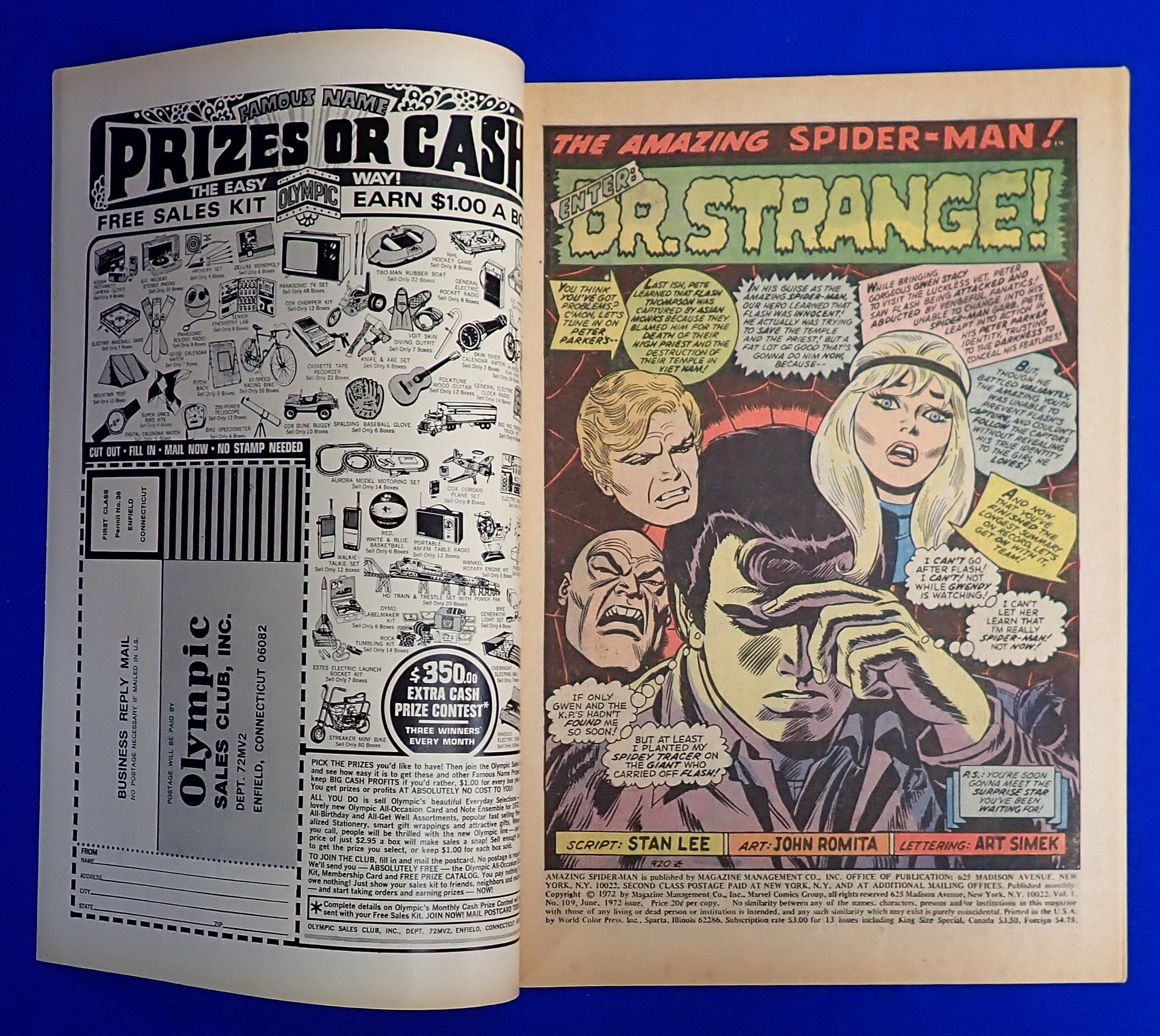 Amazing Spider-Man #109 (1972) - FN/FN+ (6.0-6.5) - Bronze Age Issue