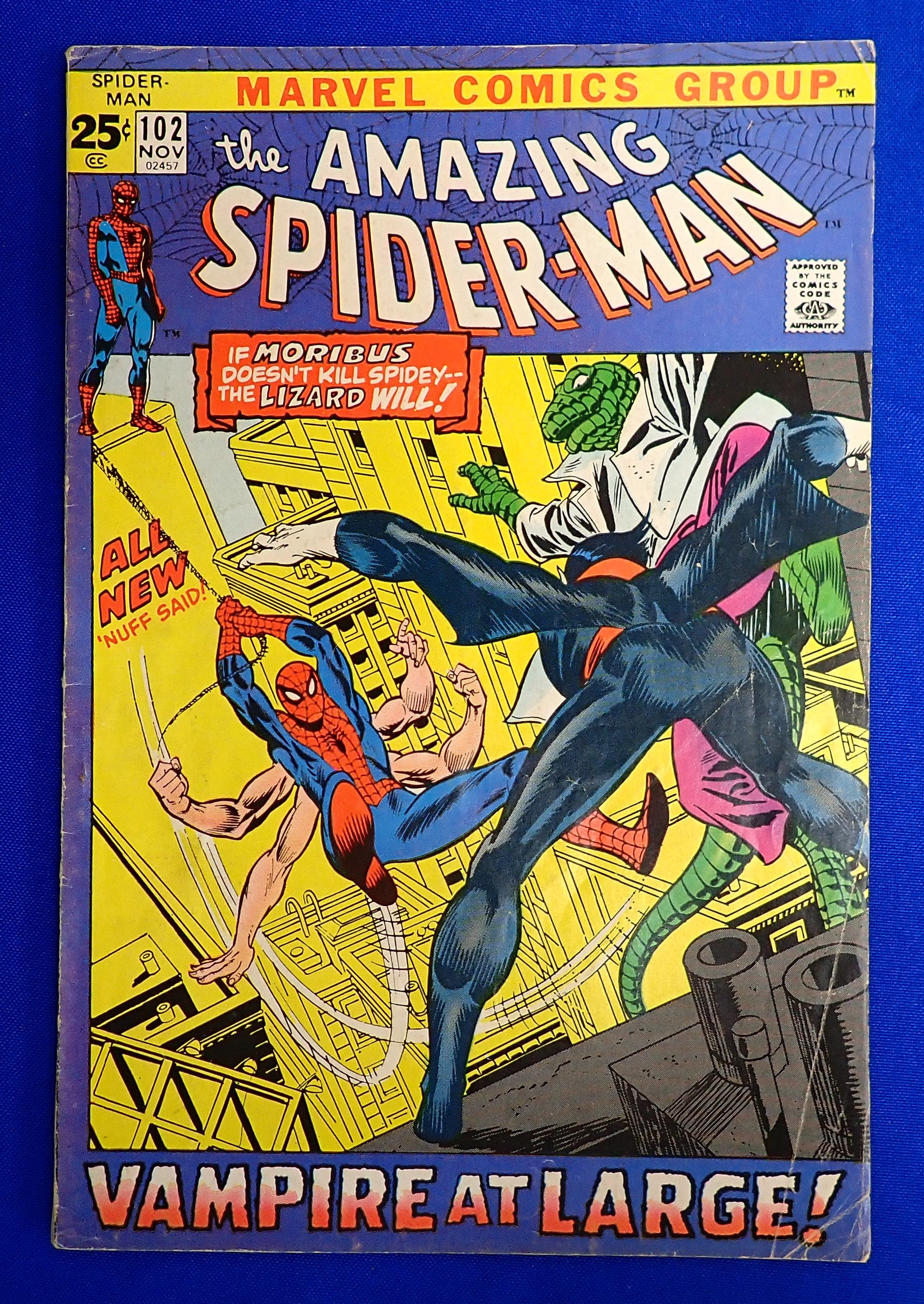 Amazing Spider-Man #102 (1971) - GD/VG- (3.0-3.5) - 2nd App. & Origin Morbius