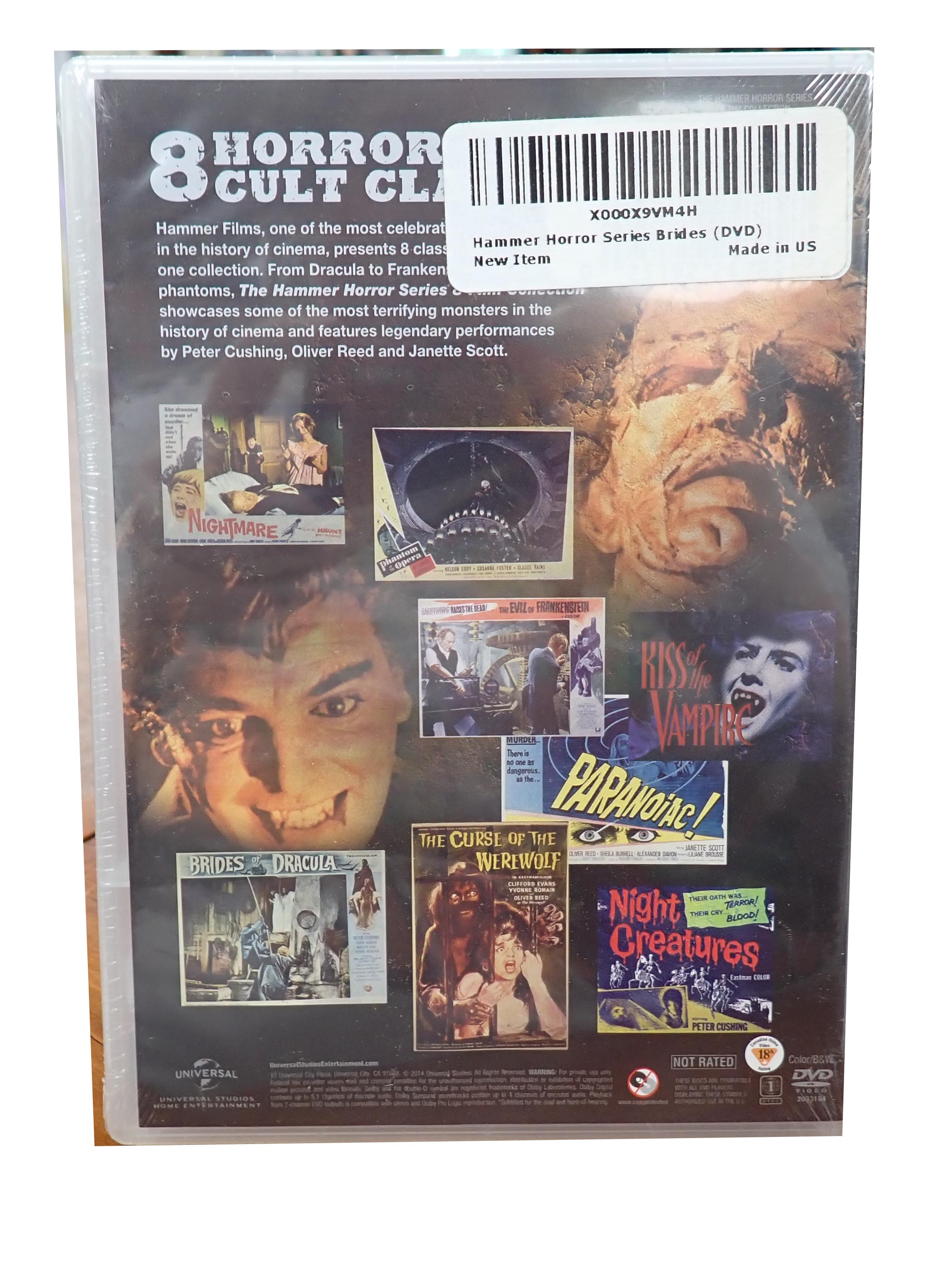 The Hammer Horror Series 8 Film Collection - [DVD] (Sealed)