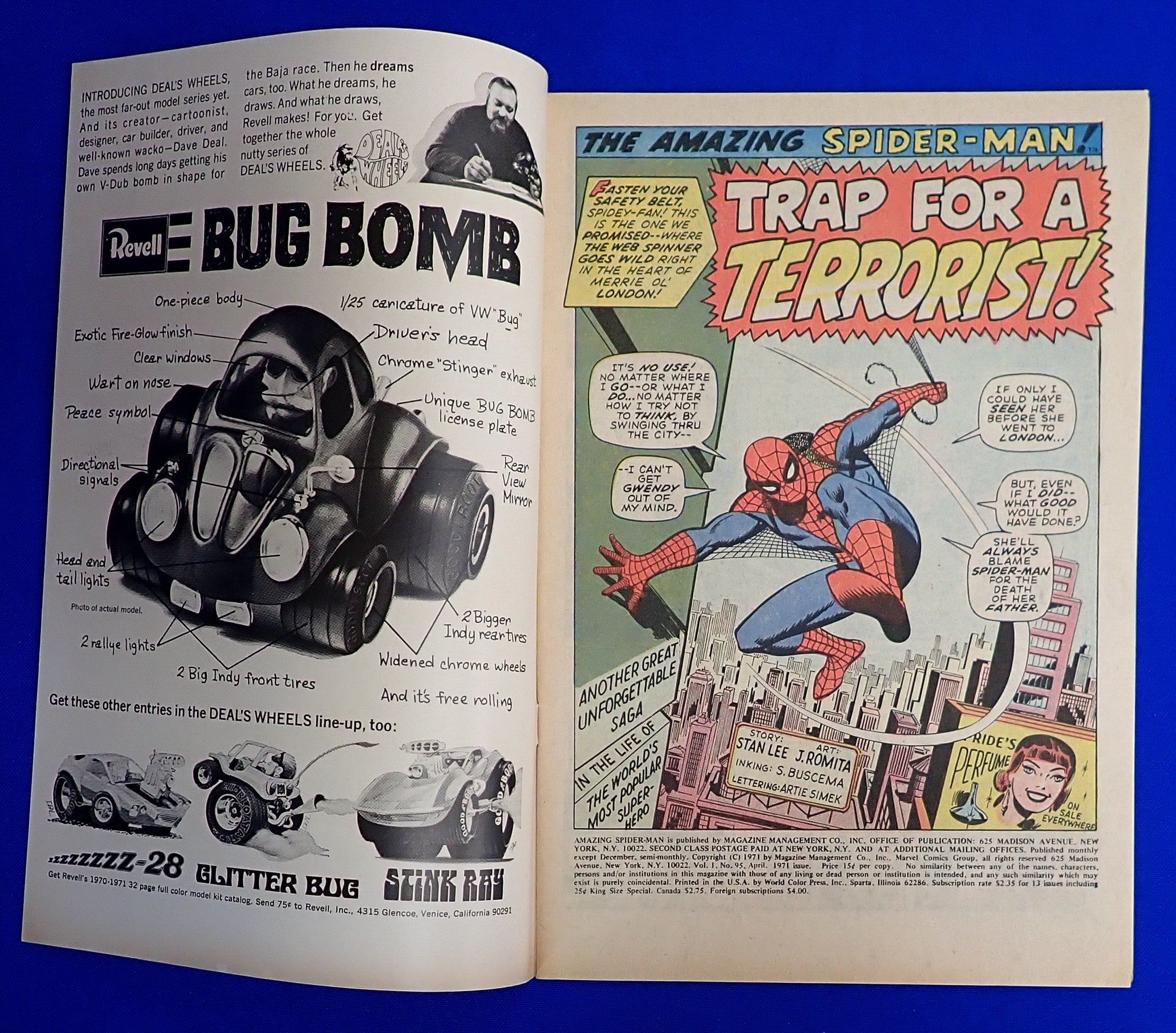 Amazing Spider-Man #95 (1971) - VF/VF+ (8.0-8.5) - Spider-Man Visits London
