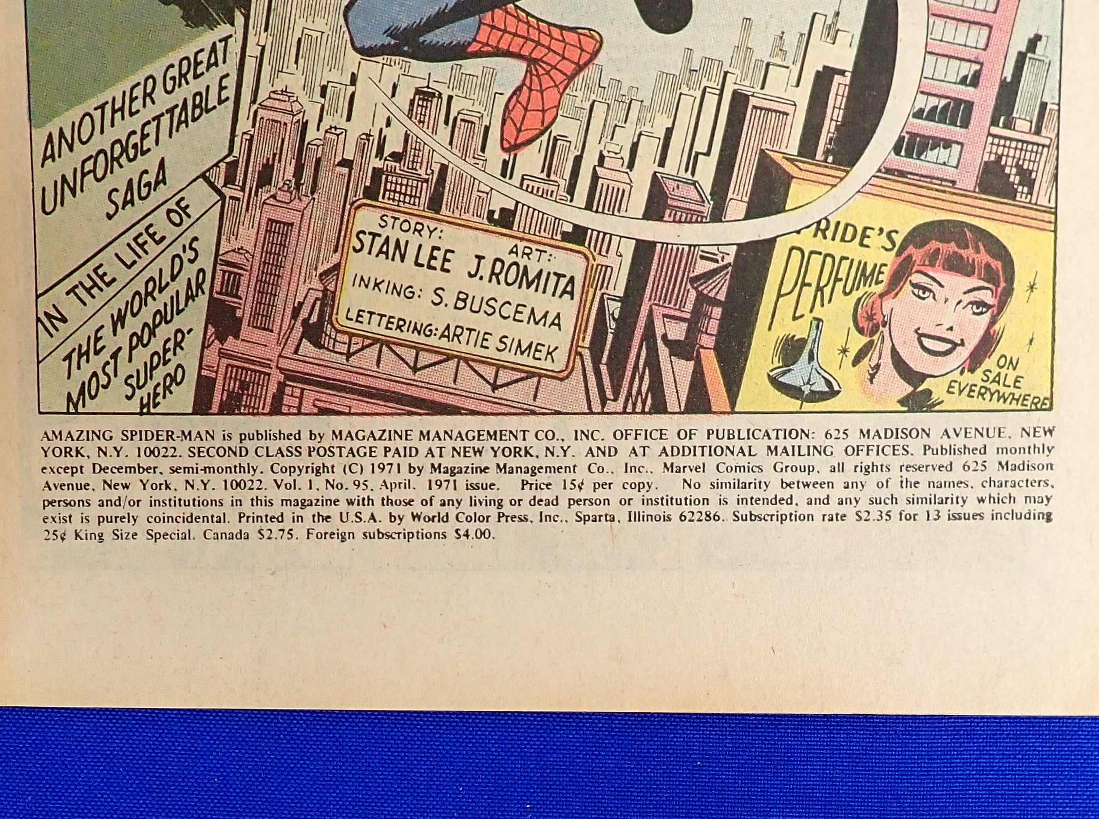 Amazing Spider-Man #95 (1971) - VF/VF+ (8.0-8.5) - Spider-Man Visits London