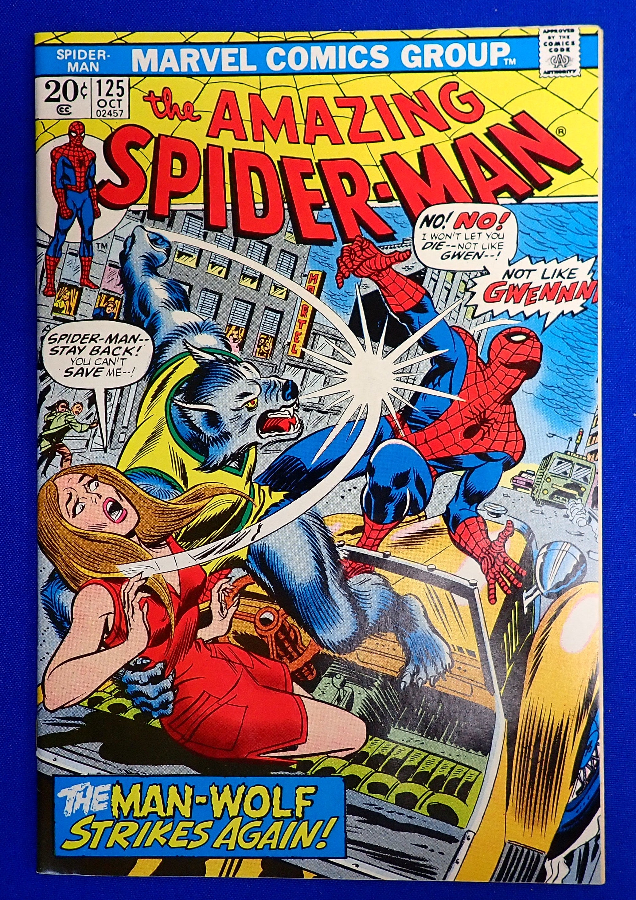 Amazing Spider-Man #125 (1973) - VF+ (8.5) - 2nd App. & Origin of Man-Wolf