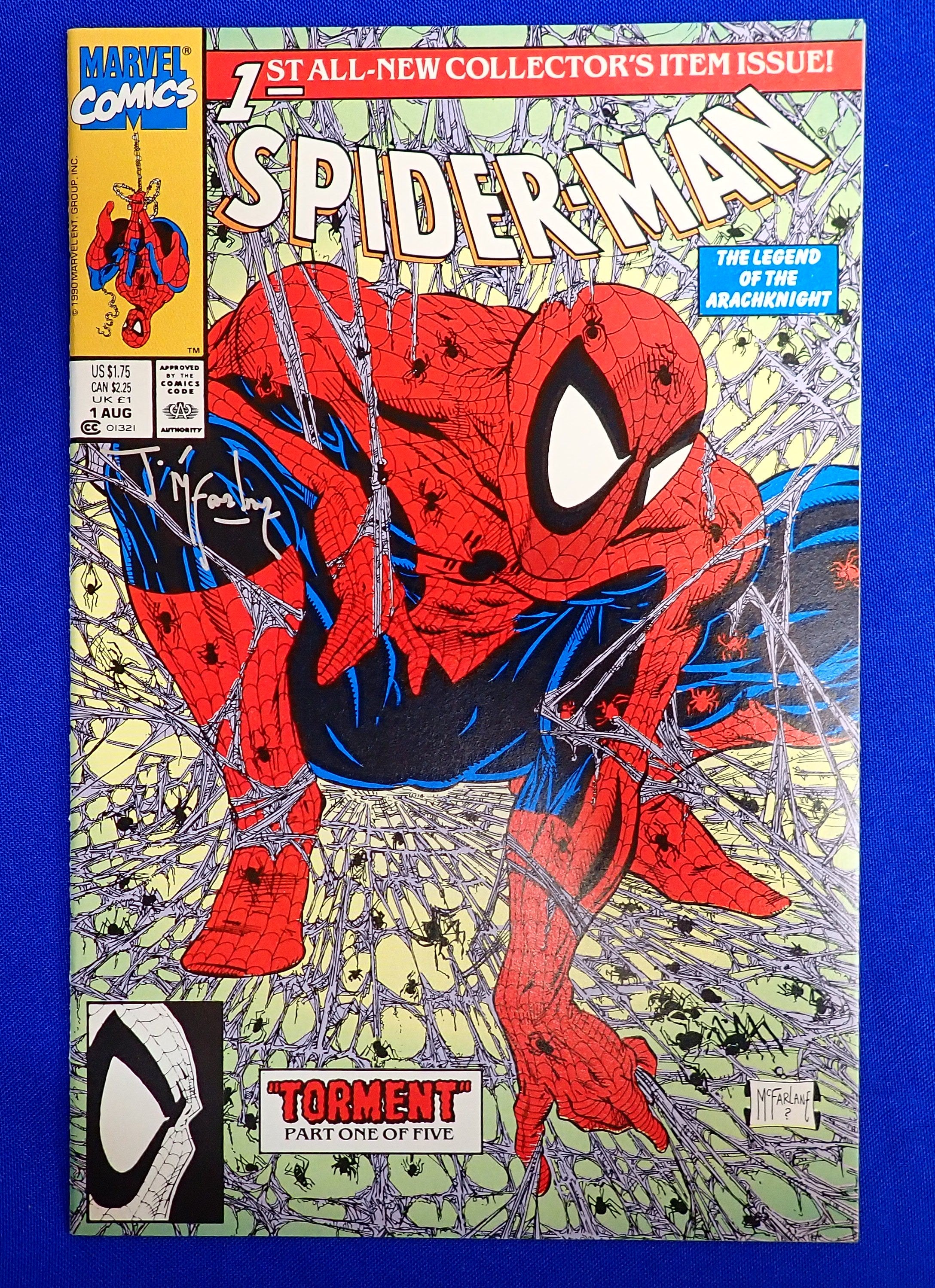 Spider-Man #1 (1990) - NM+ (9.4+) - Signed, Red Stamp Edition (No COA)
