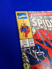 Spider-Man #1 (1990) - NM+ (9.4+) - Signed, Red Stamp Edition (No COA)