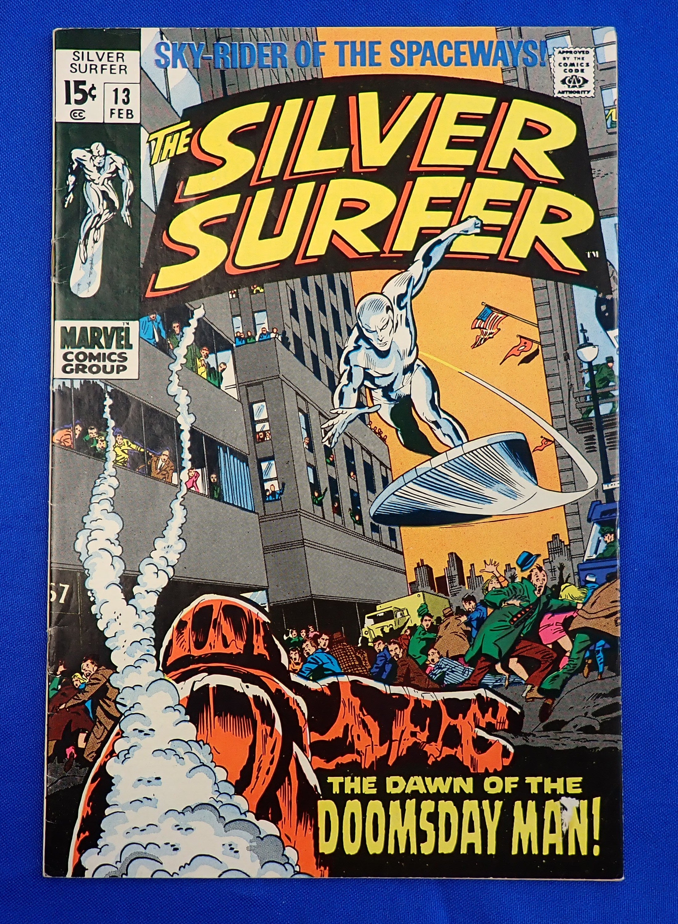 Silver Surfer #13 (1970) - FN- (5.5) - 1st App. Doomsday Man
