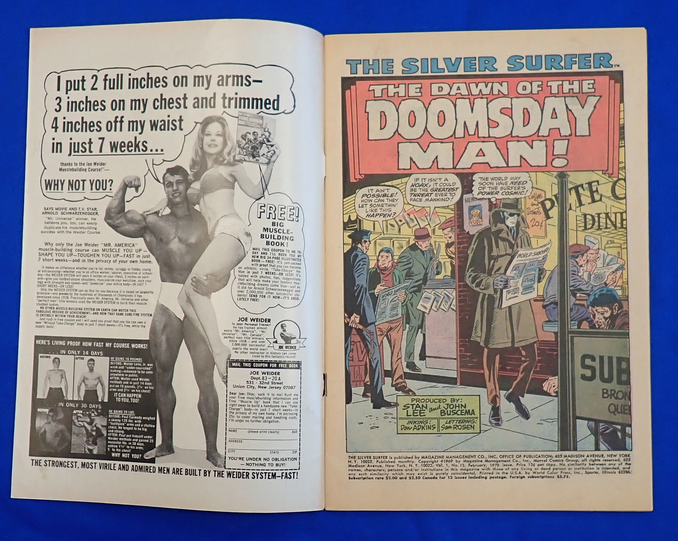 Silver Surfer #13 (1970) - FN- (5.5) - 1st App. Doomsday Man