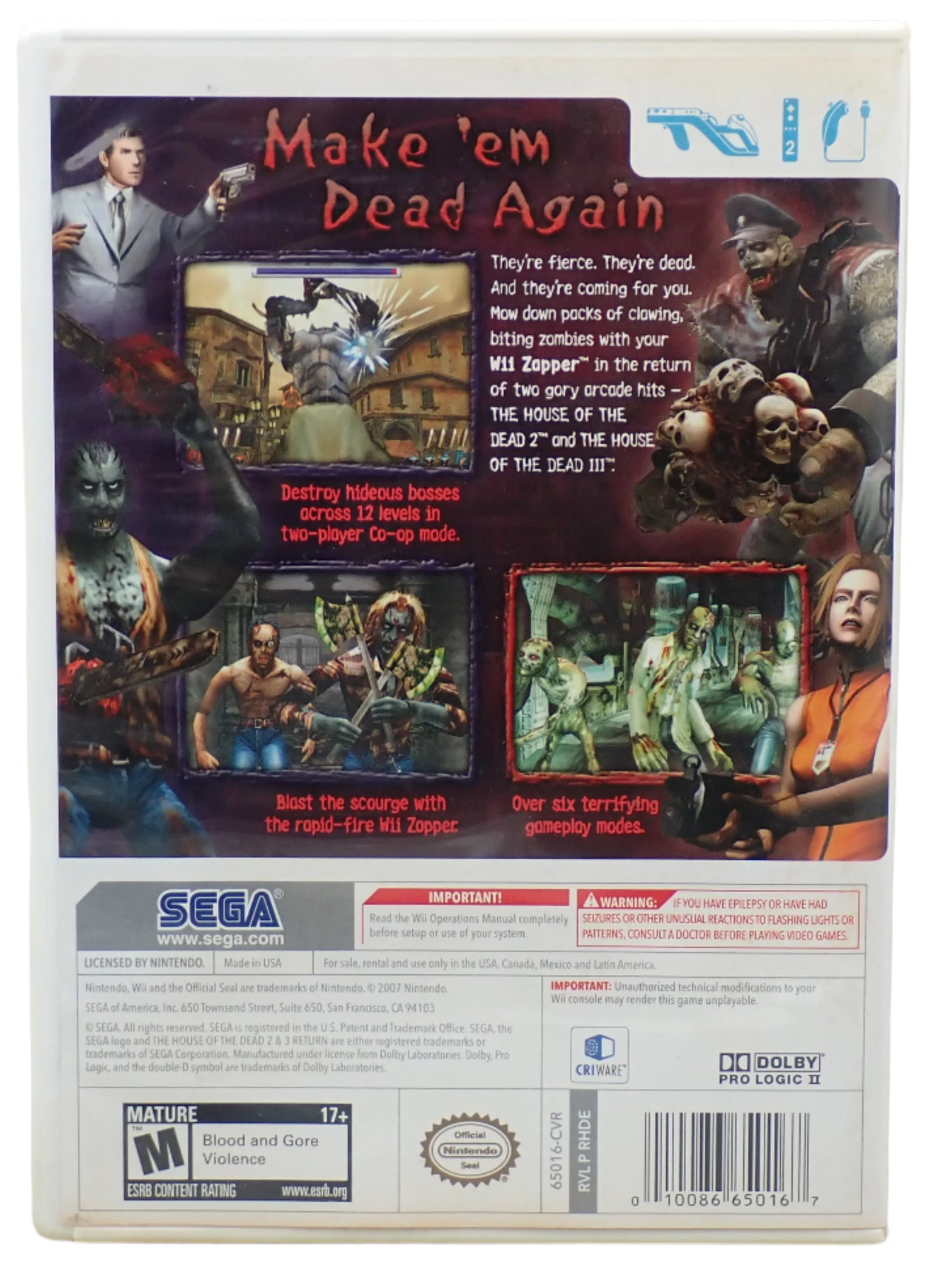 The House of the Dead 2 & 3 Return - Wii