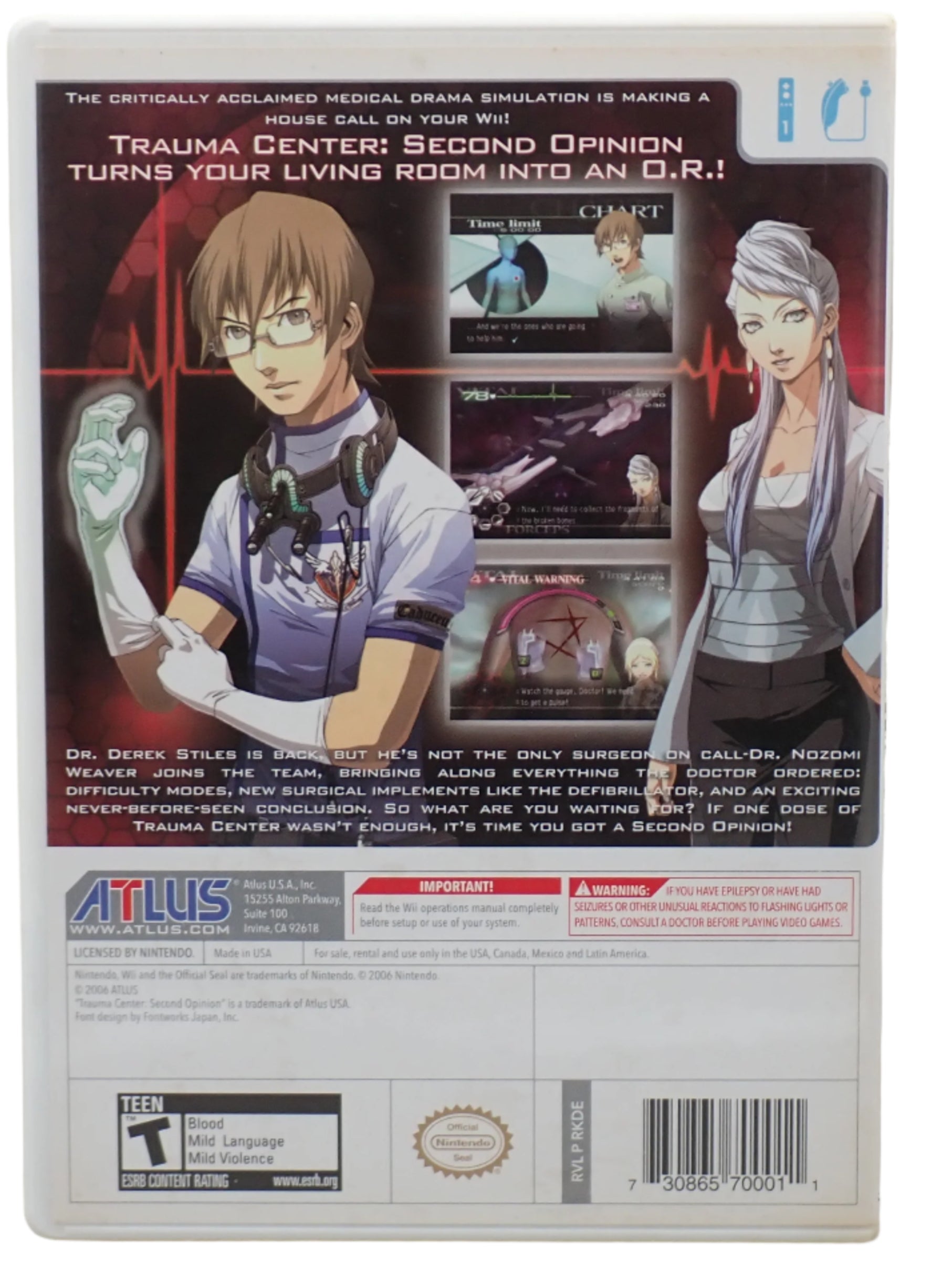 Trauma Center Second Opinion - Wii
