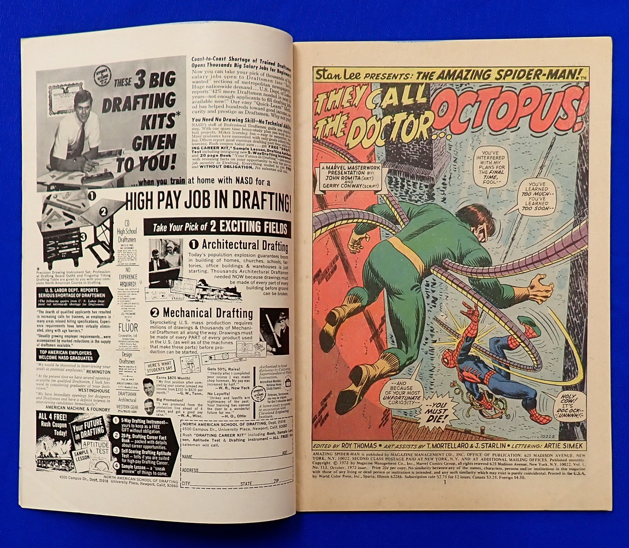 Amazing Spider-Man #113 (1972) - FN (6.0) - 1st App. Hammerhead