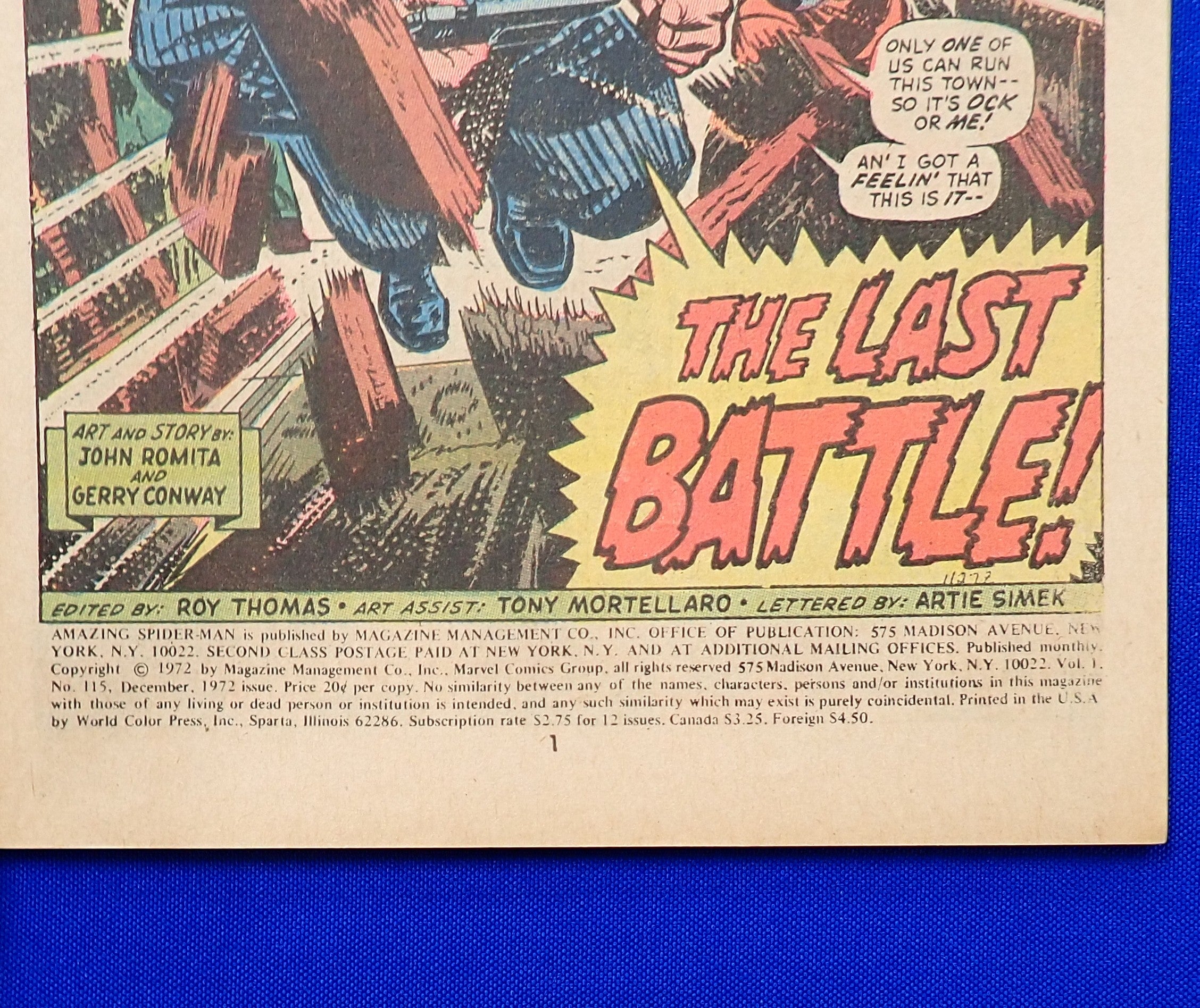 Amazing Spider-Man #115 (1972) - VF- (7.5) - Bronze Age Issue