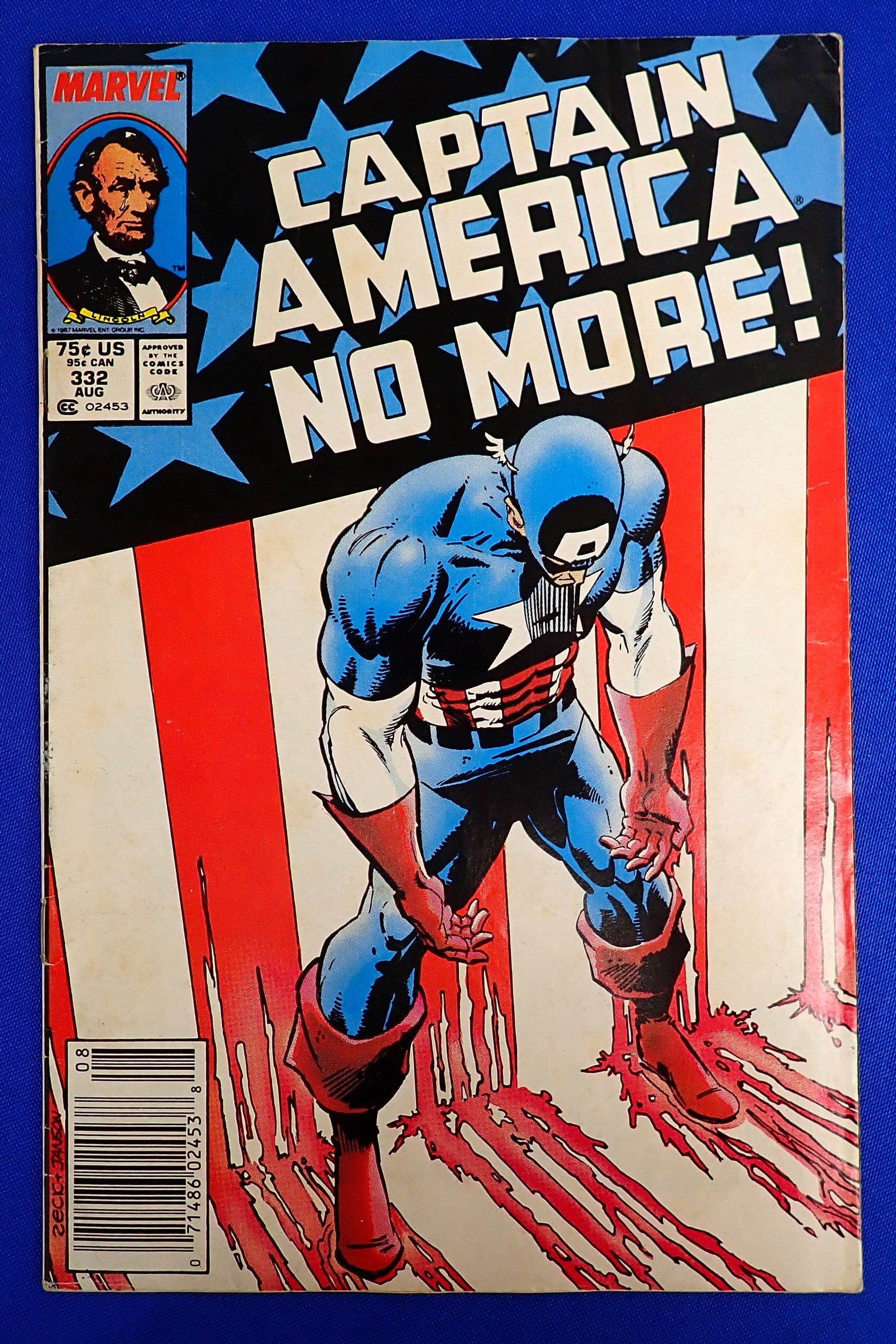 Captain America #332 (1987) - FN (6.0) - Mark Jeweler Variant