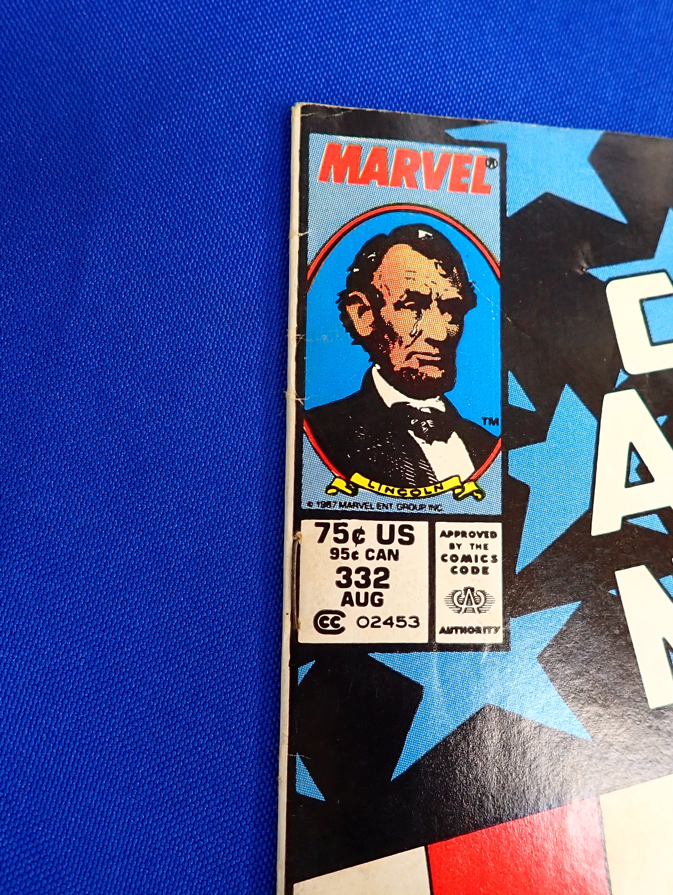Captain America #332 (1987) - FN (6.0) - Mark Jeweler Variant