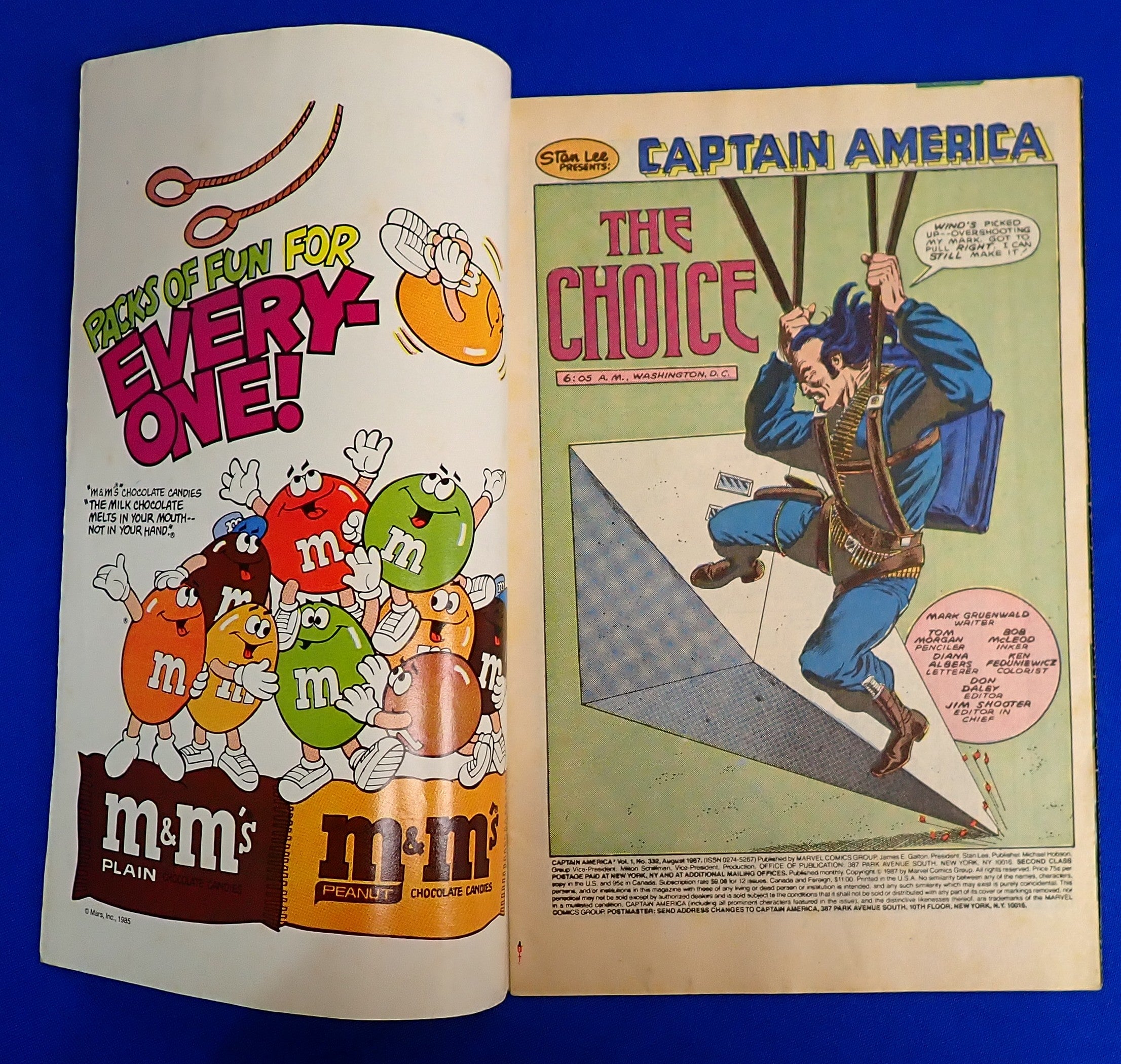 Captain America #332 (1987) - FN (6.0) - Mark Jeweler Variant