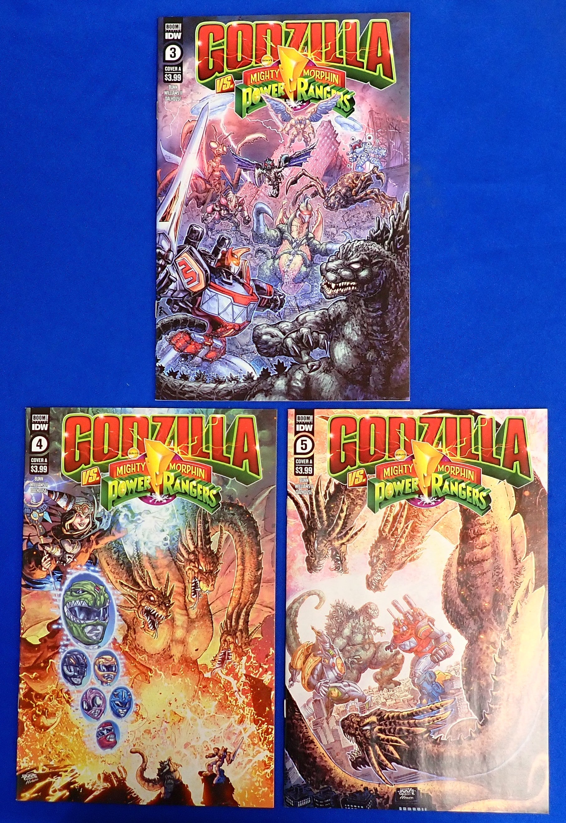 Godzilla Vs. Mighty Morphn' Power Rangers Complete #1-5 Set (2022) - NM+ (9.4+)