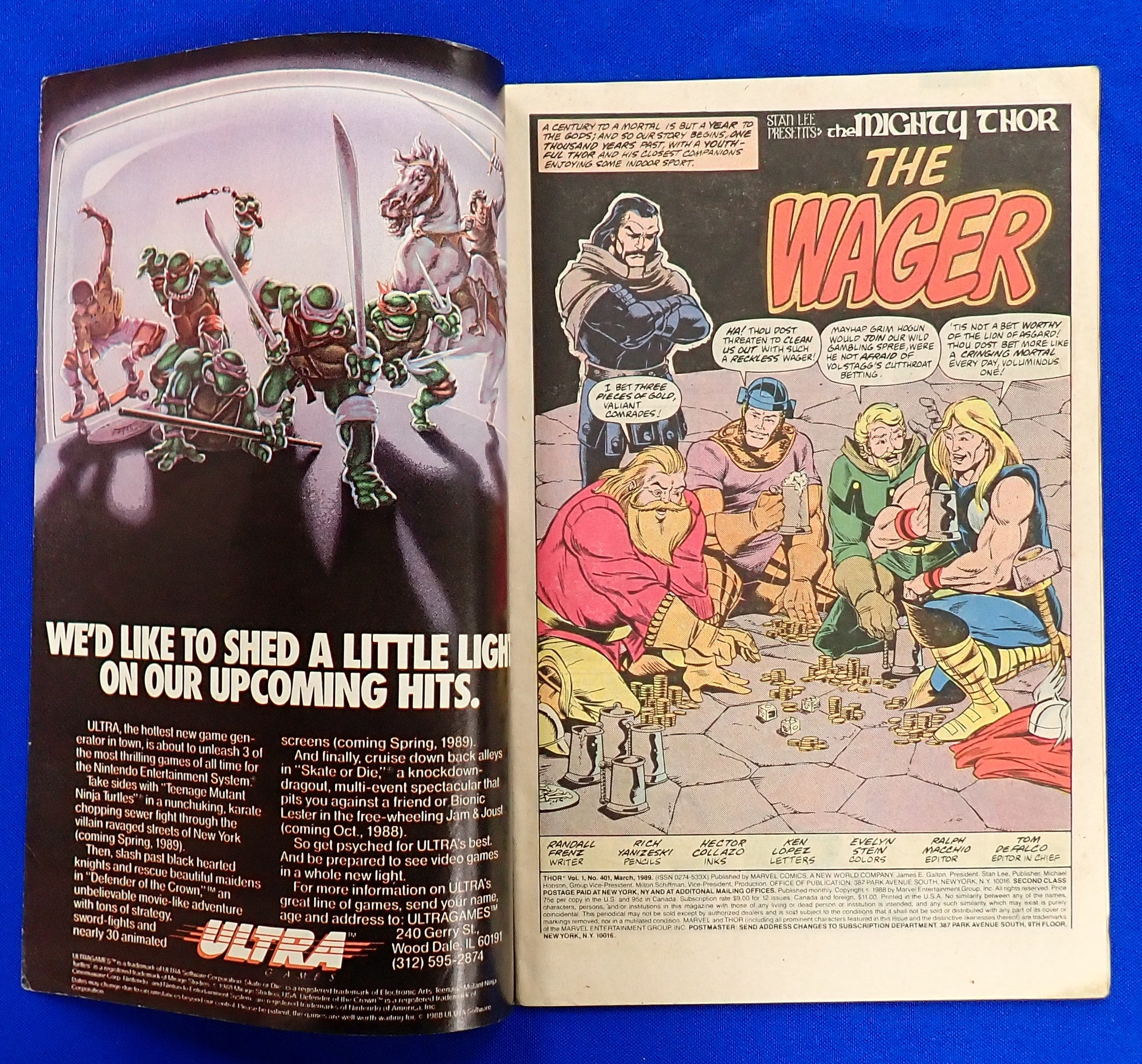 The Mighty Thor #401 (1989) - FN- (5.5) - Mark Jeweler Variant
