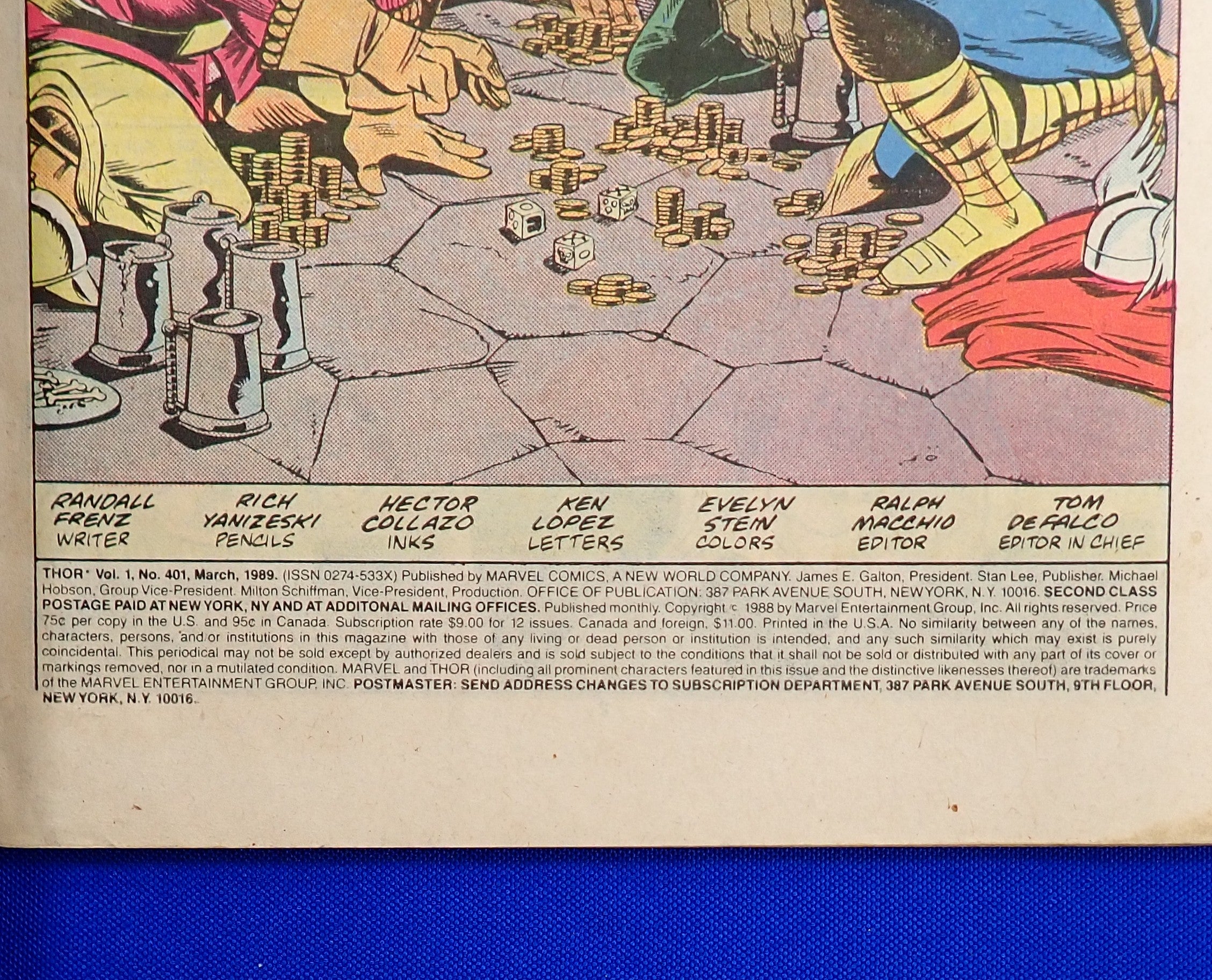 The Mighty Thor #401 (1989) - FN- (5.5) - Mark Jeweler Variant