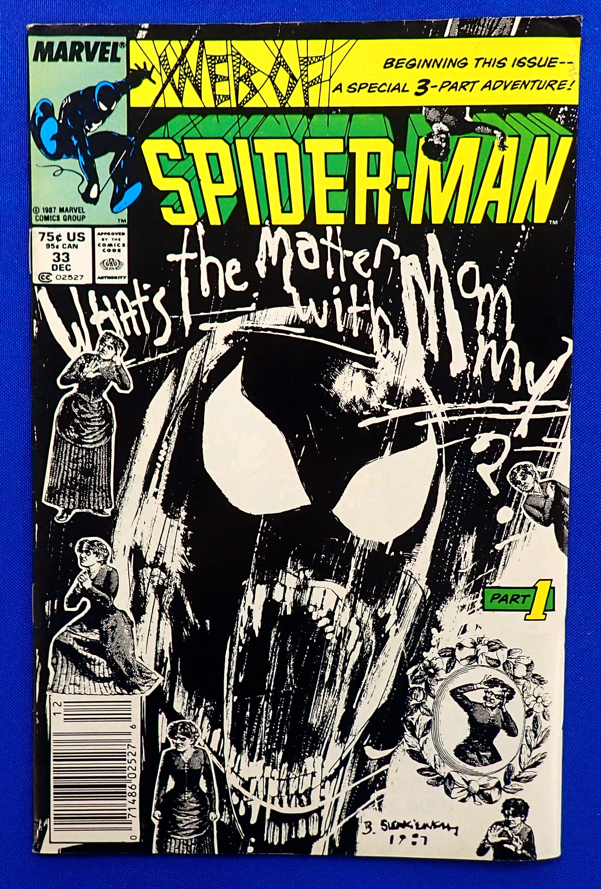 Web of Spider-Man #33 (1987) - VF- (7.5) - Mark Jeweler Variant