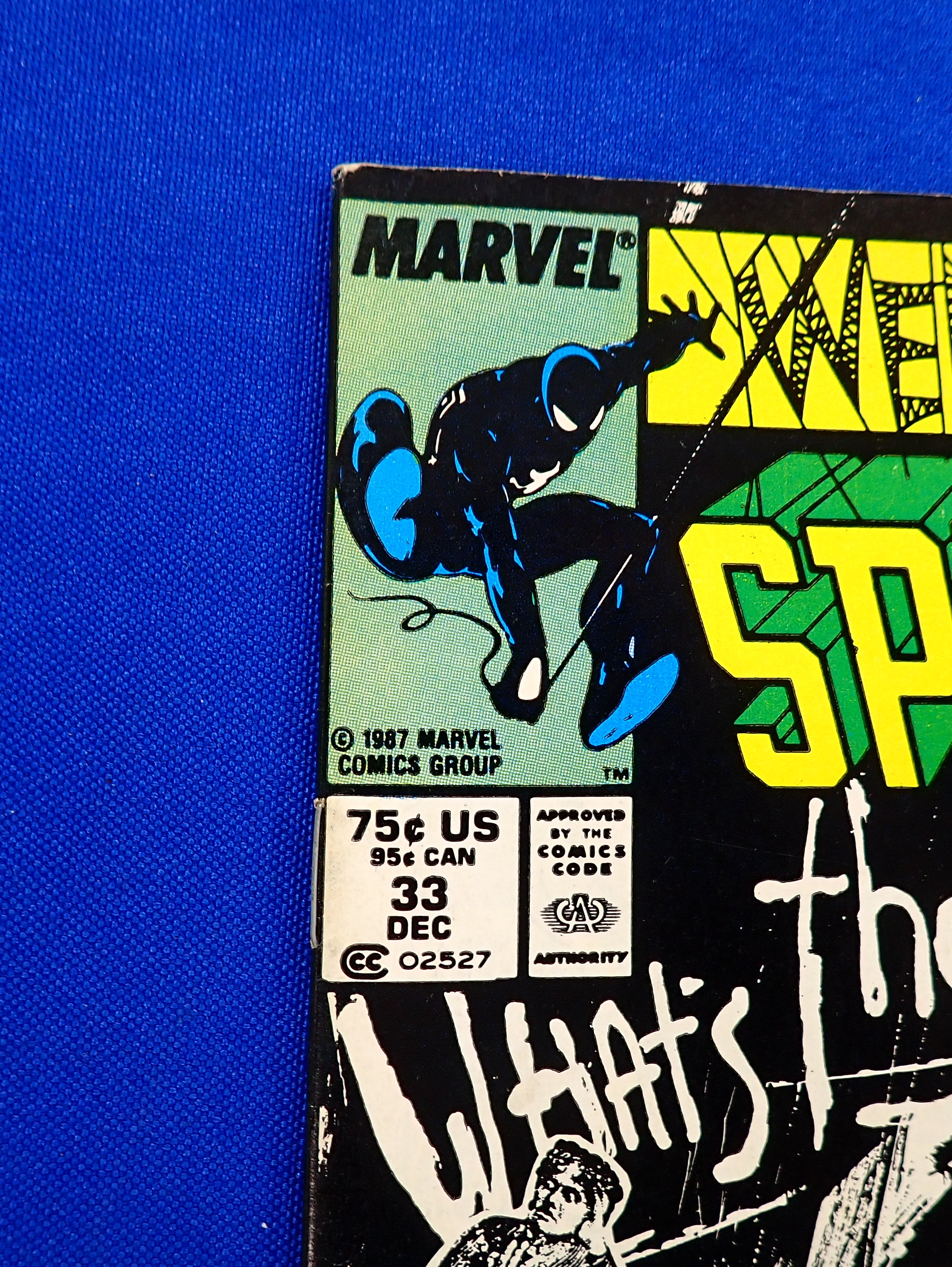 Web of Spider-Man #33 (1987) - VF- (7.5) - Mark Jeweler Variant