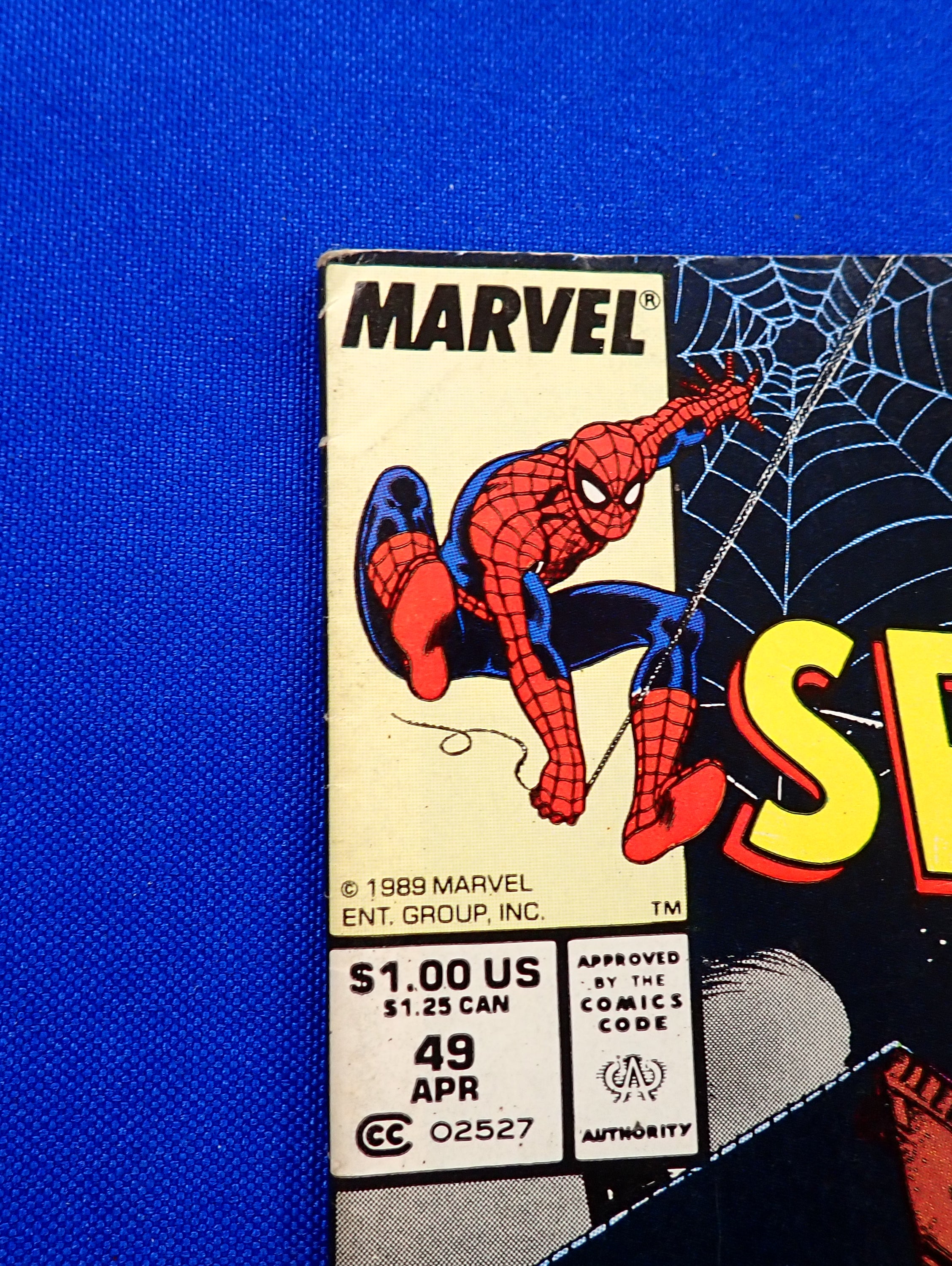Web of Spider-Man #49 (1989) - VF- (7.5) - Mark Jeweler Variant